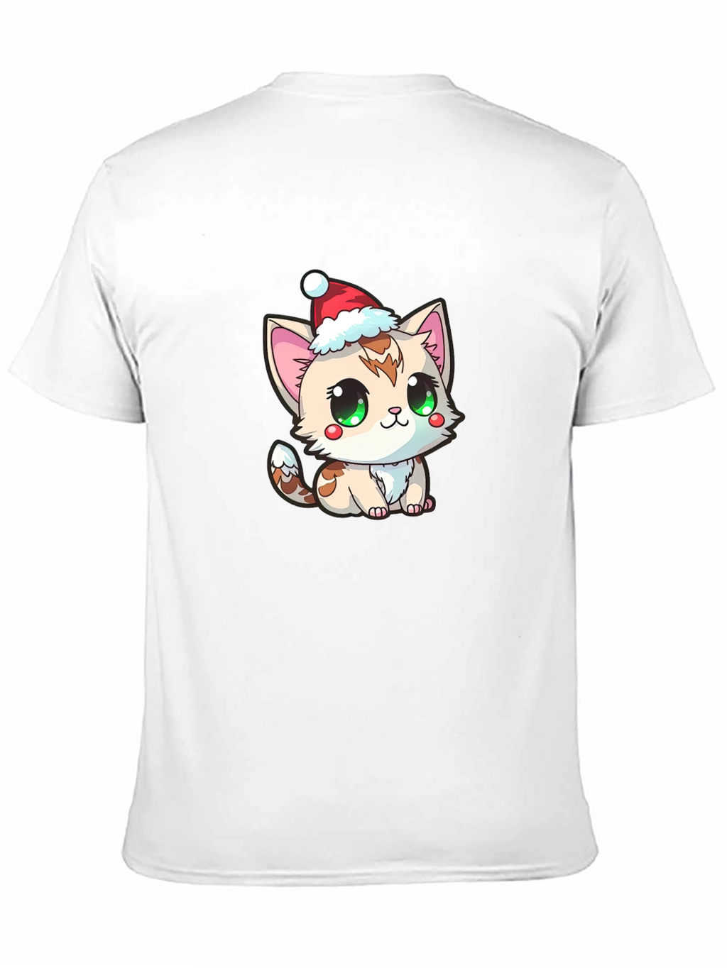 Cute Kitten in Santa Hat Graphic Tee