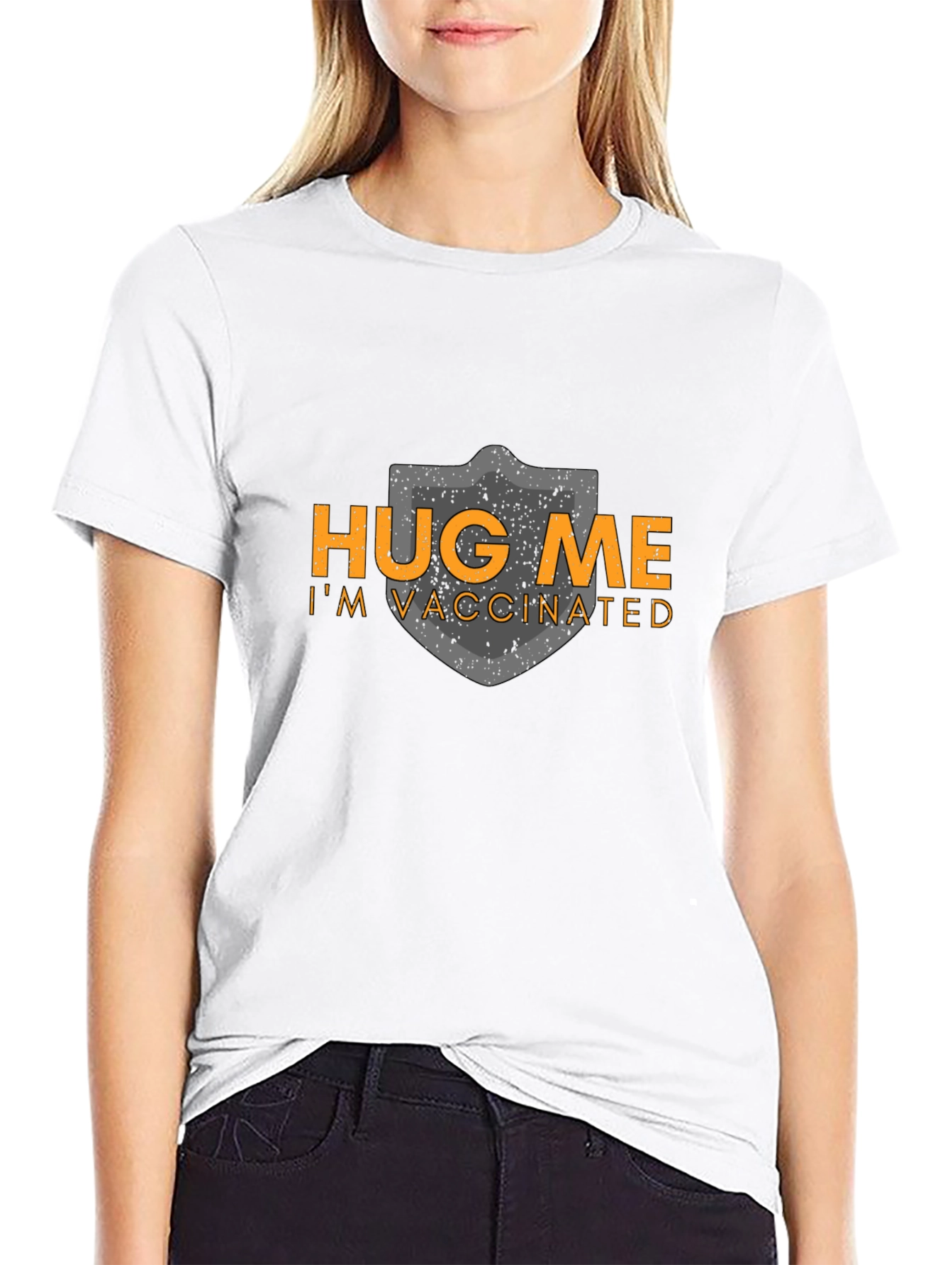 Hug Me Im Vaccinated T-Shirt - Funny Virus Protection Tee
