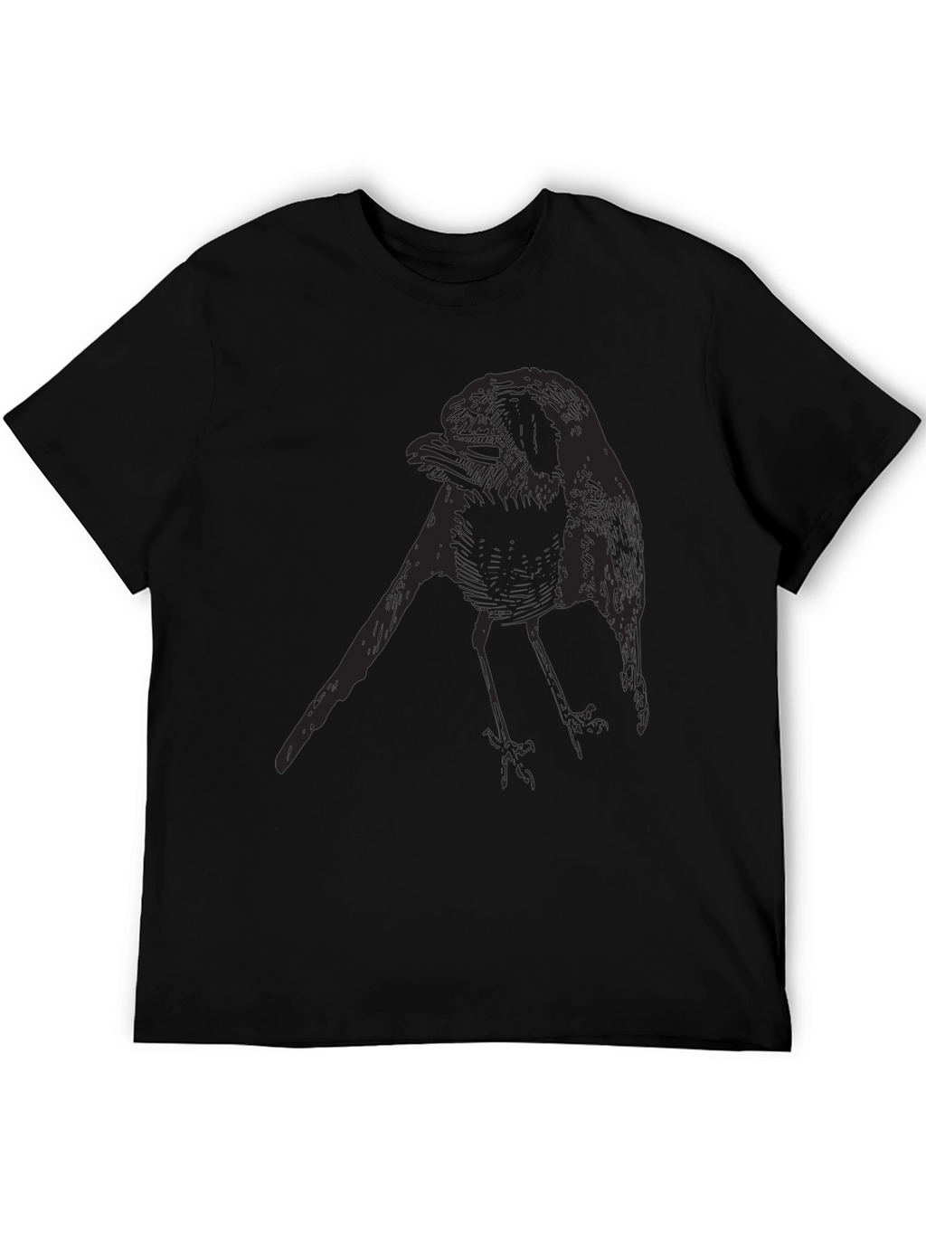 Black Crow Graphic Tee - Mens Casual Style