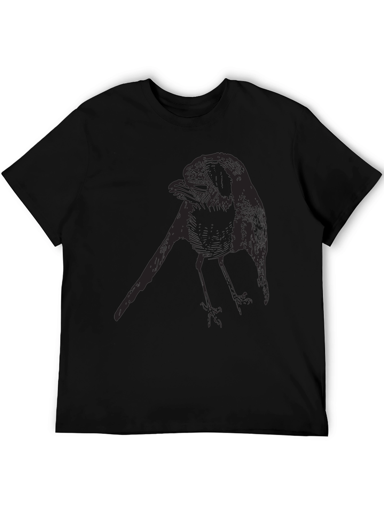 Black Crow Graphic Tee - Mens Casual Style