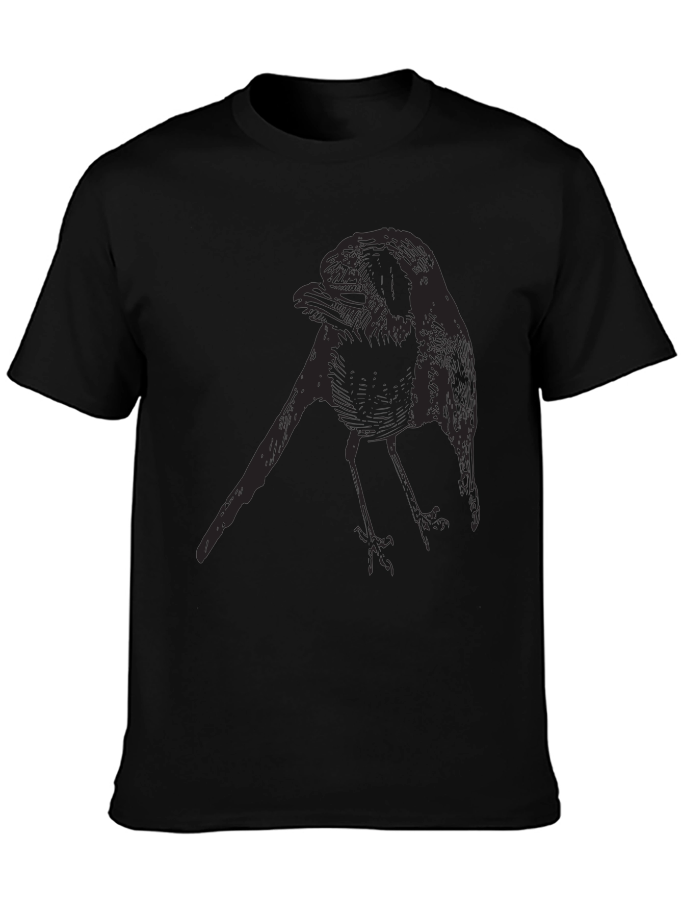 Black Crow Graphic Tee - Mens Casual Style