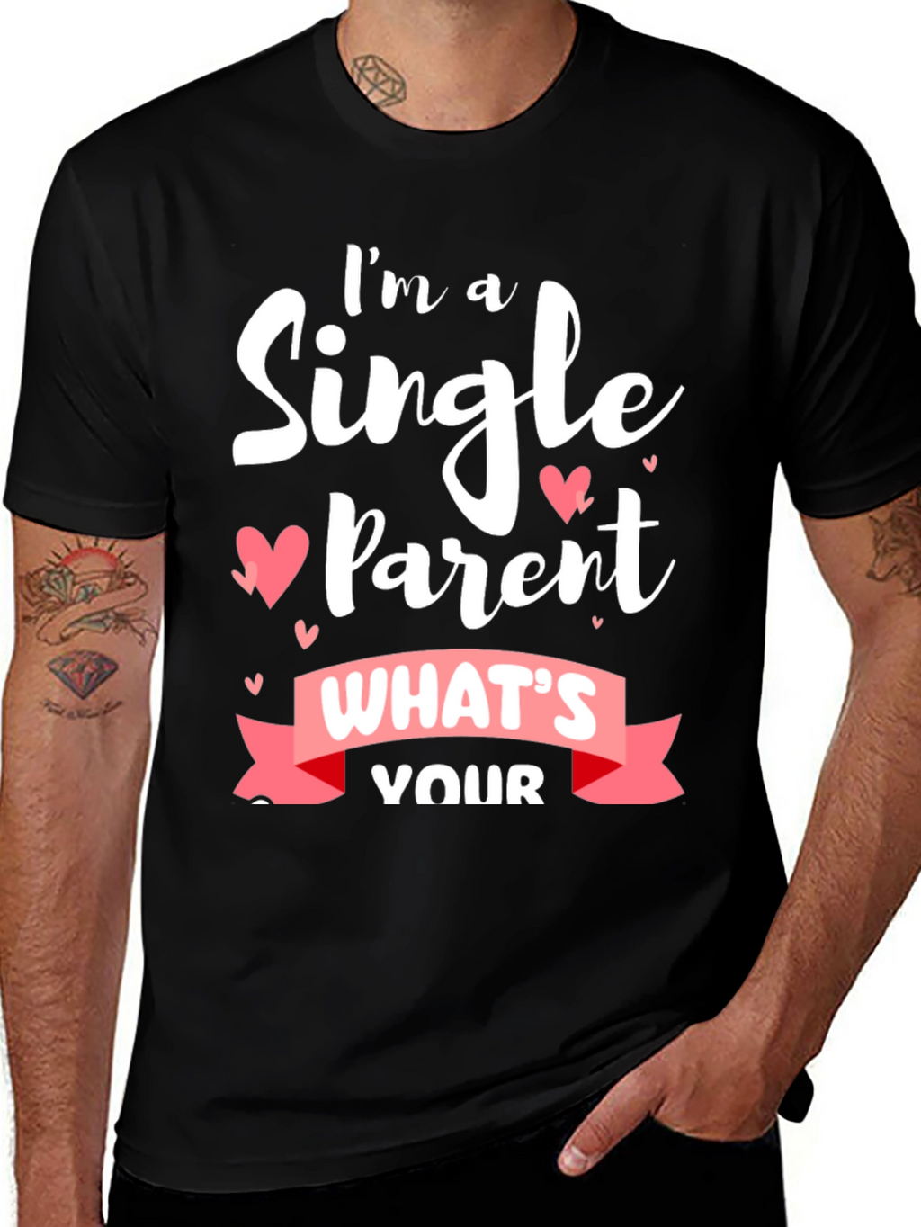 Single Parent Black T-Shirt
