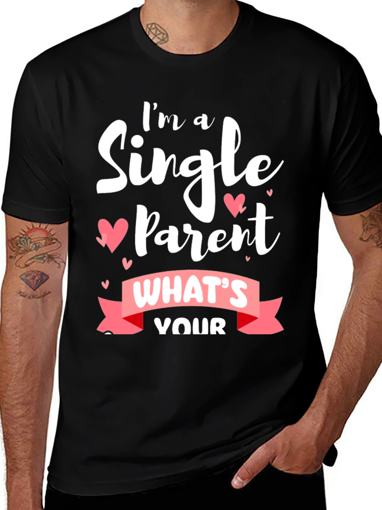 Single Parent Black T-Shirt
