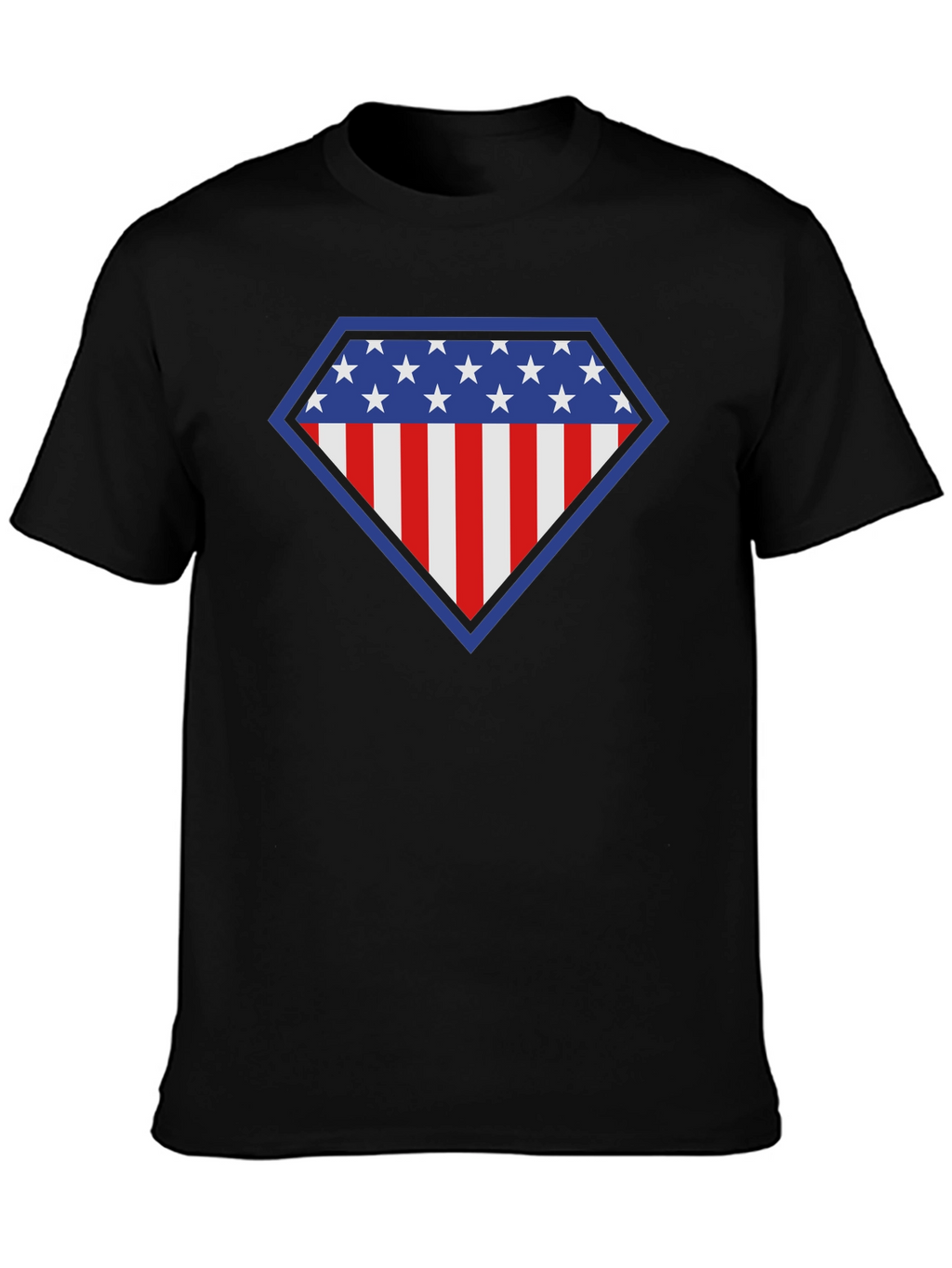 American Flag Shield Graphic Tee - Patriotic Style