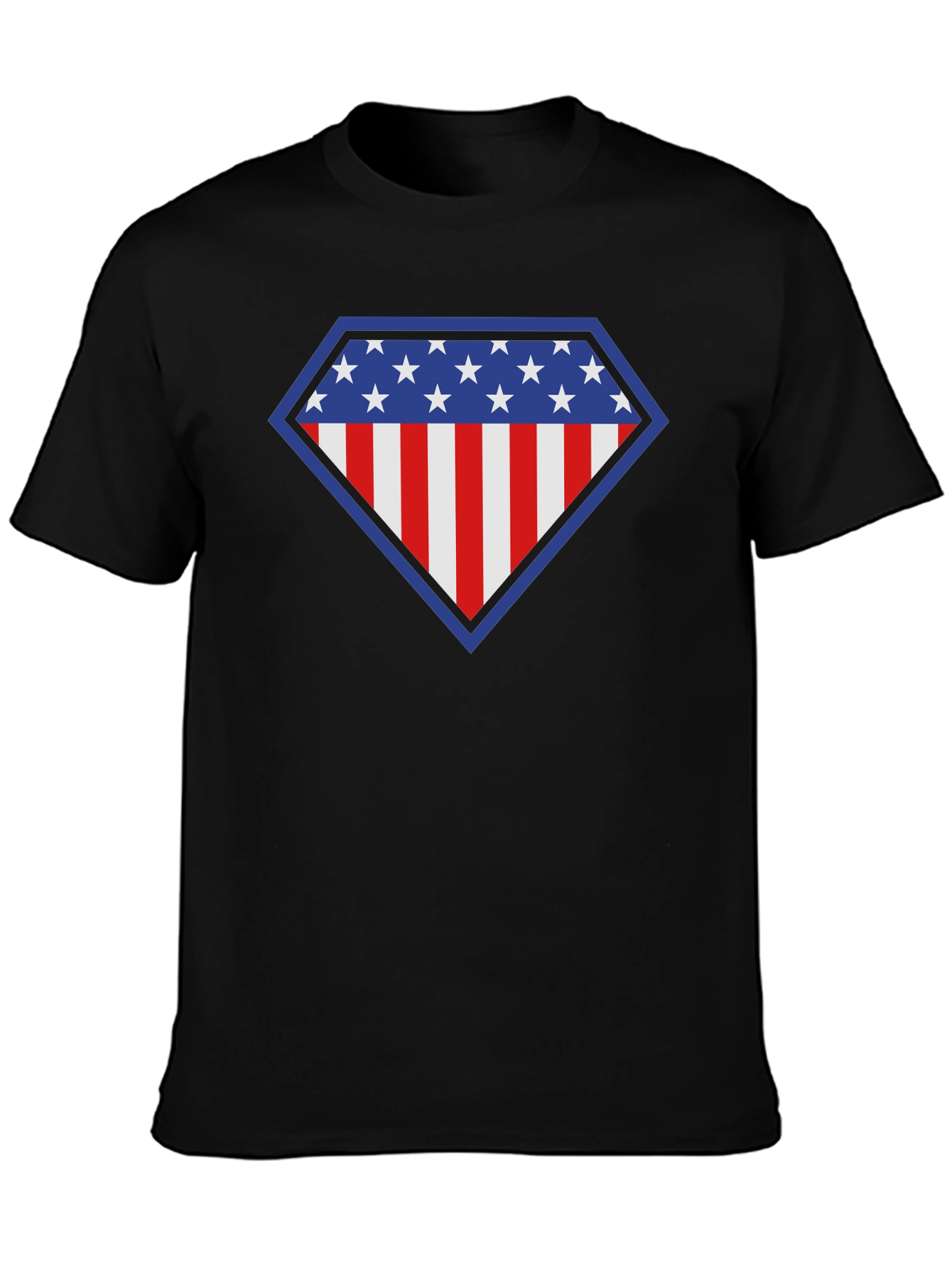 American Flag Shield Graphic Tee - Patriotic Style