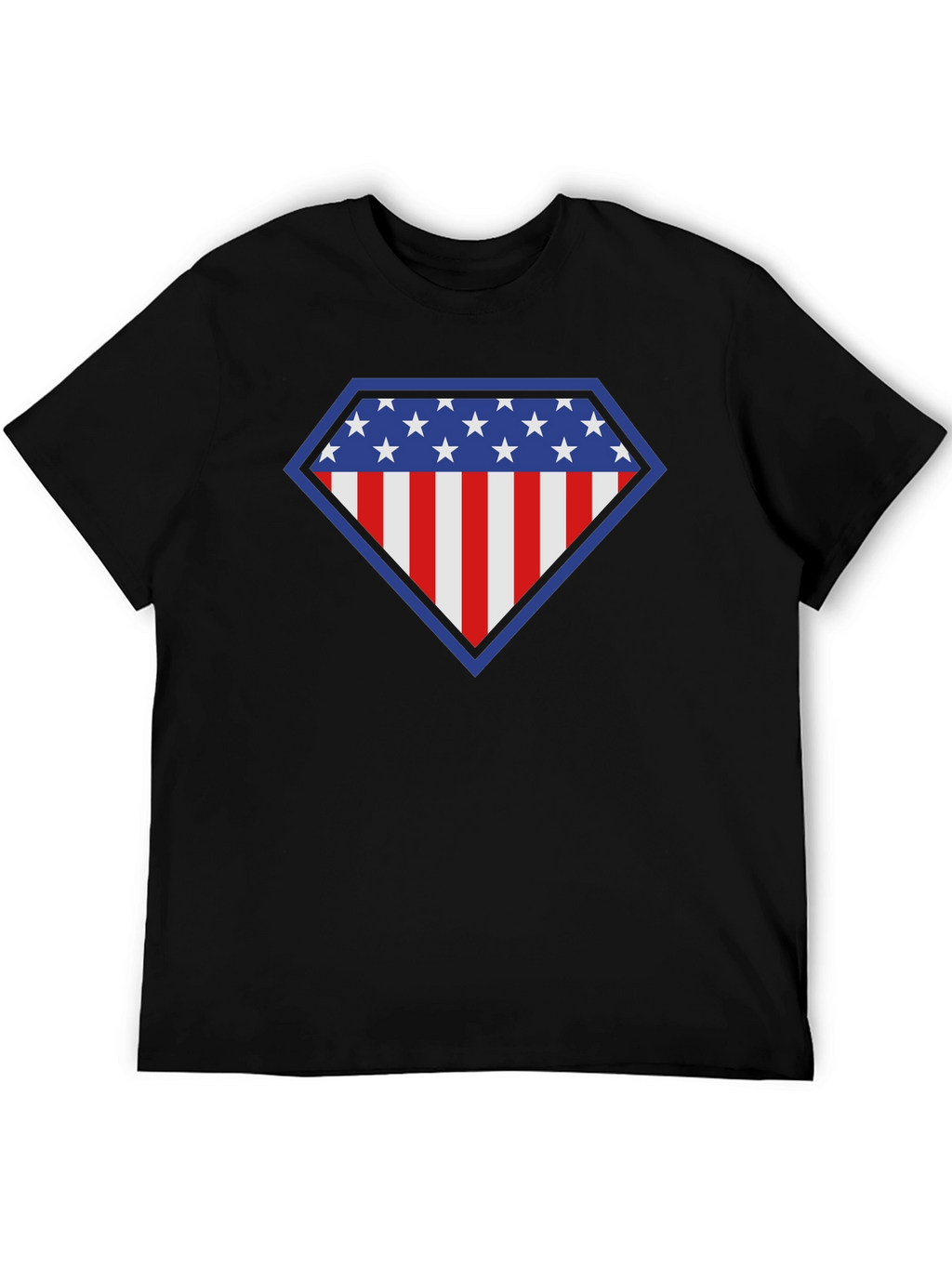 American Flag Shield Graphic Tee - Patriotic Style