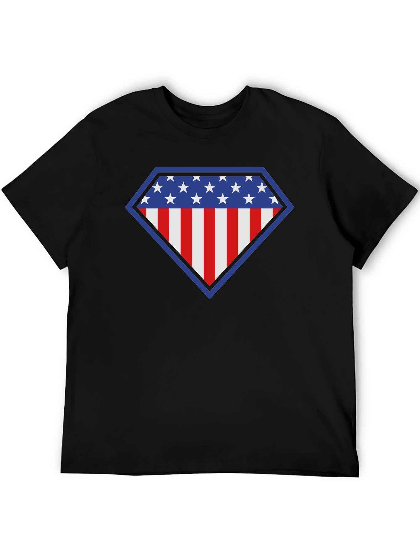 American Flag Shield Graphic Tee - Patriotic Style