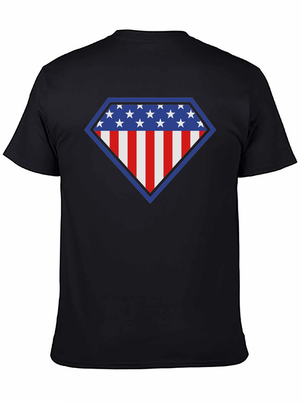 American Flag Shield Graphic Tee - Patriotic Style