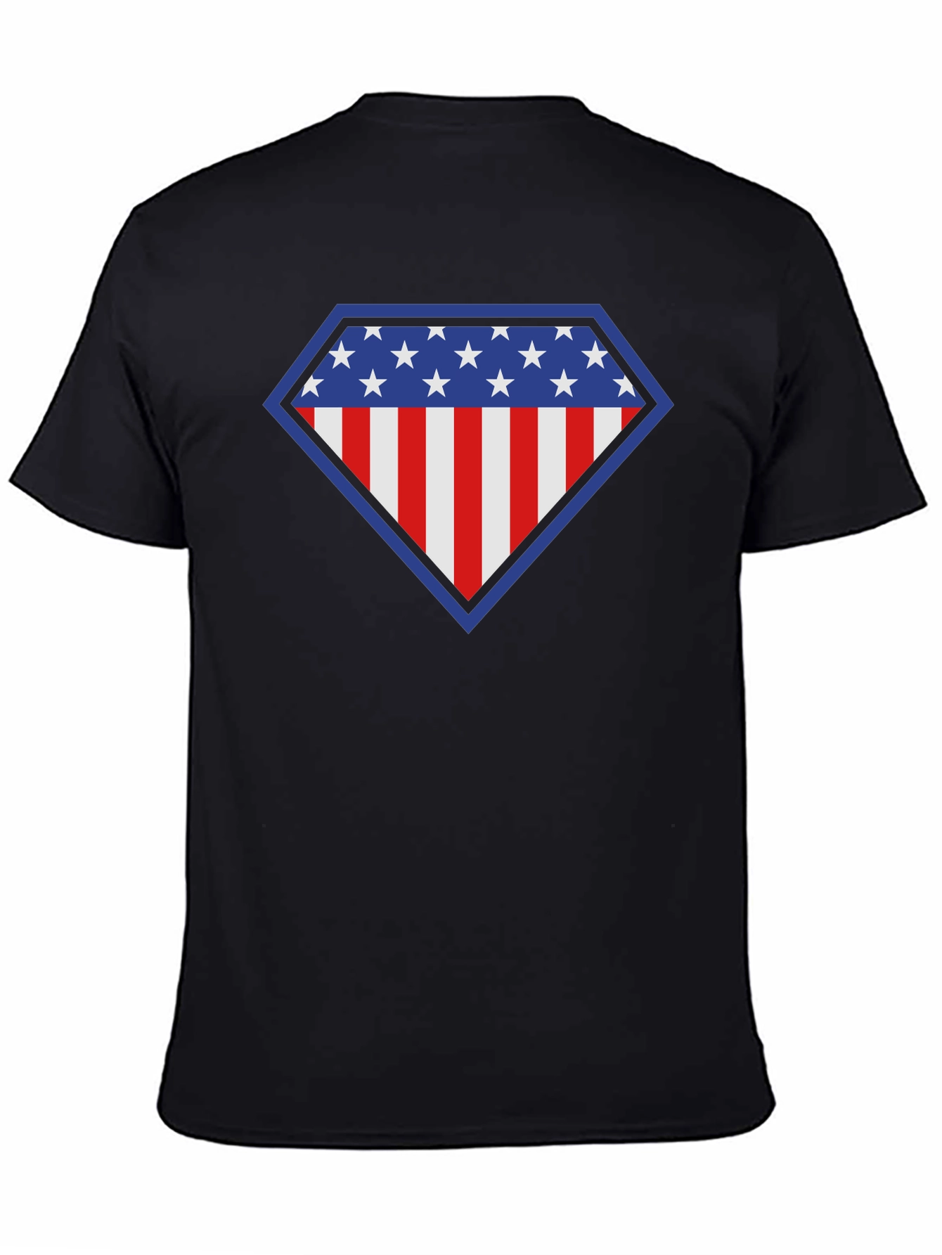American Flag Shield Graphic Tee - Patriotic Style