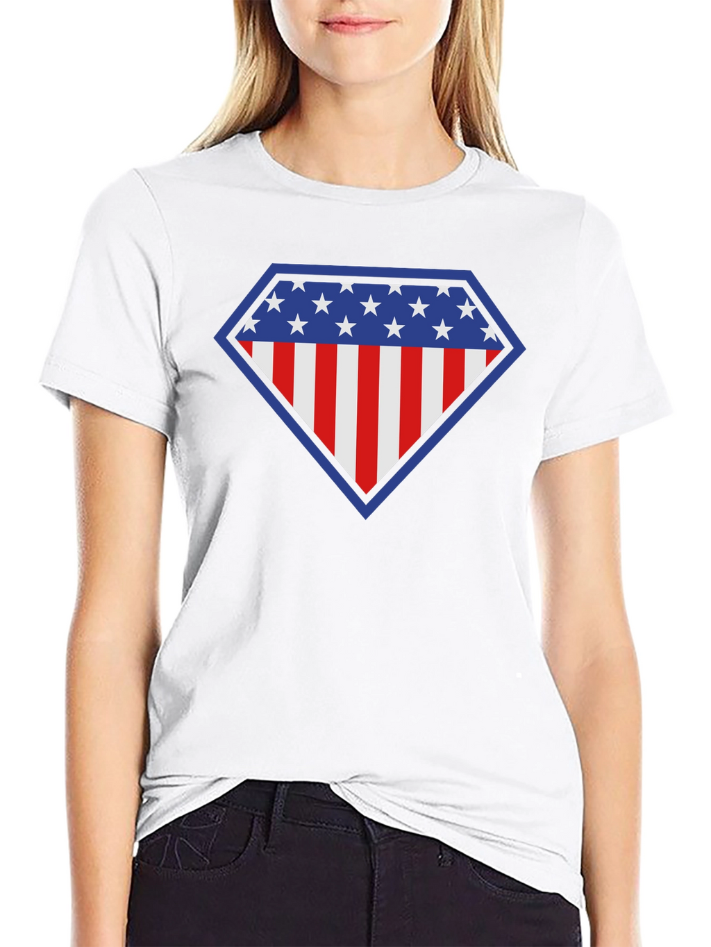 American Flag Shield Graphic Tee - Patriotic Style