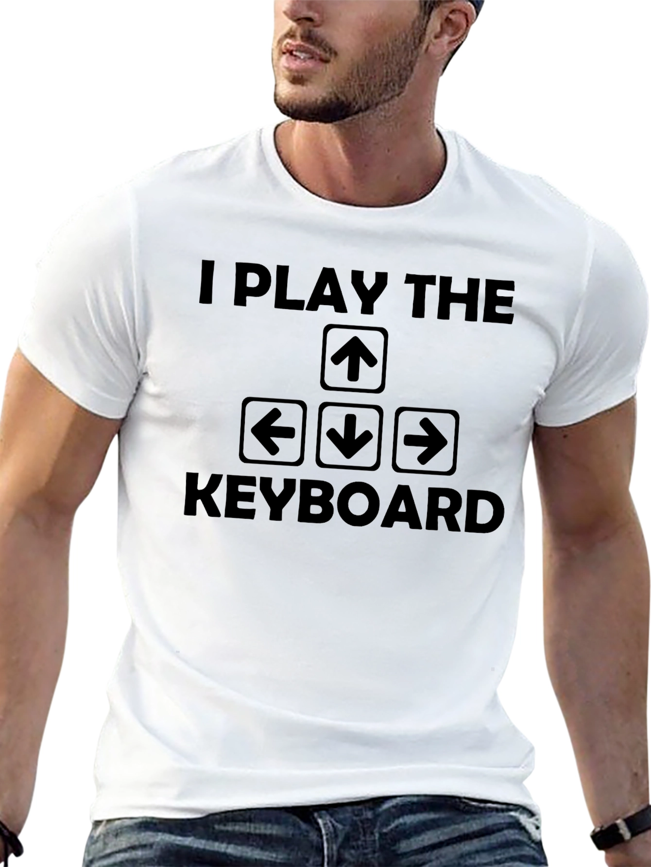 I Play the Keyboard Arrow Key Graphic T-Shirt