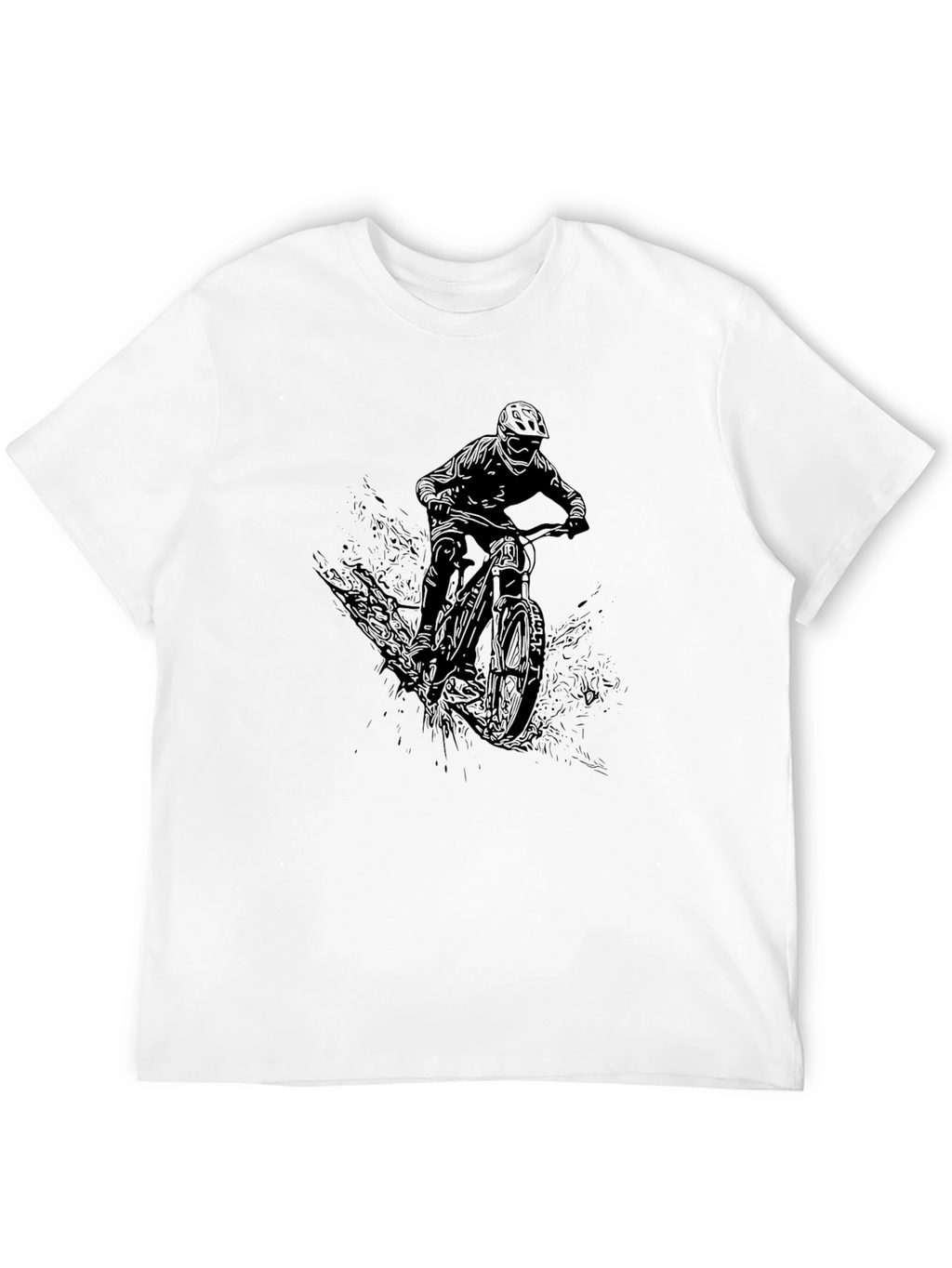 Mountain Bike Rider Graphic Tee - Black