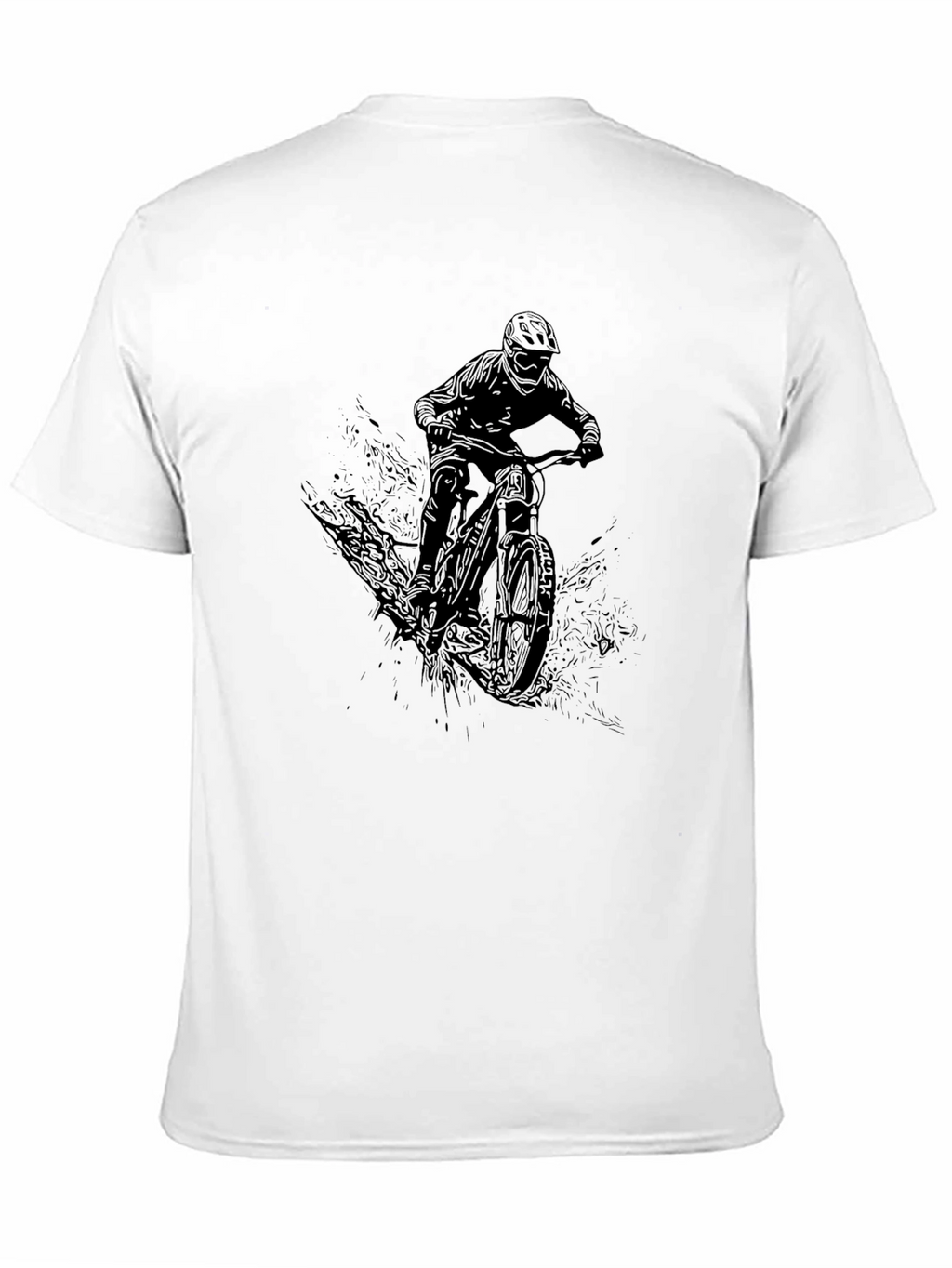 Mountain Bike Rider Graphic Tee - Black