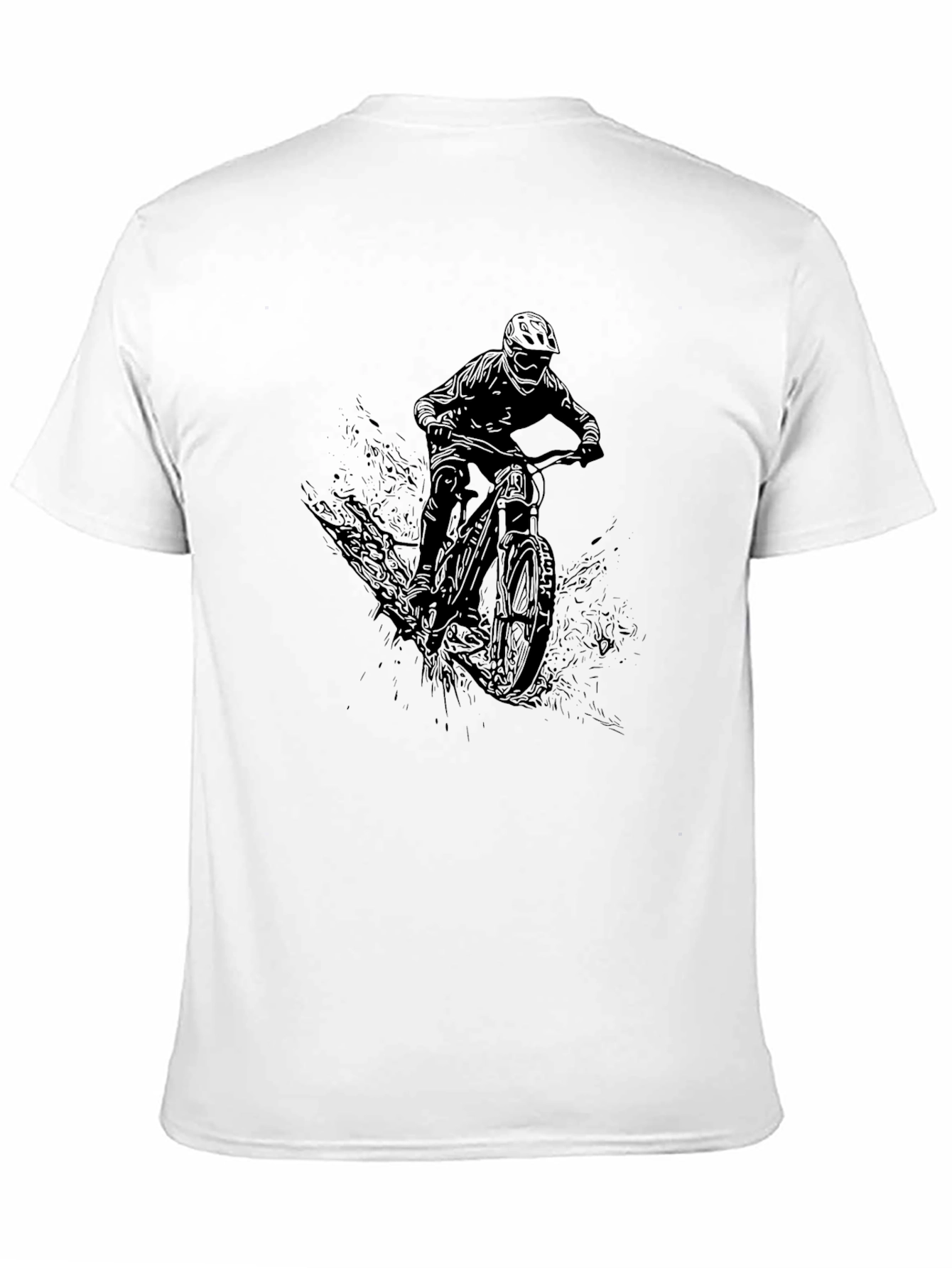 Mountain Bike Rider Graphic Tee - Black