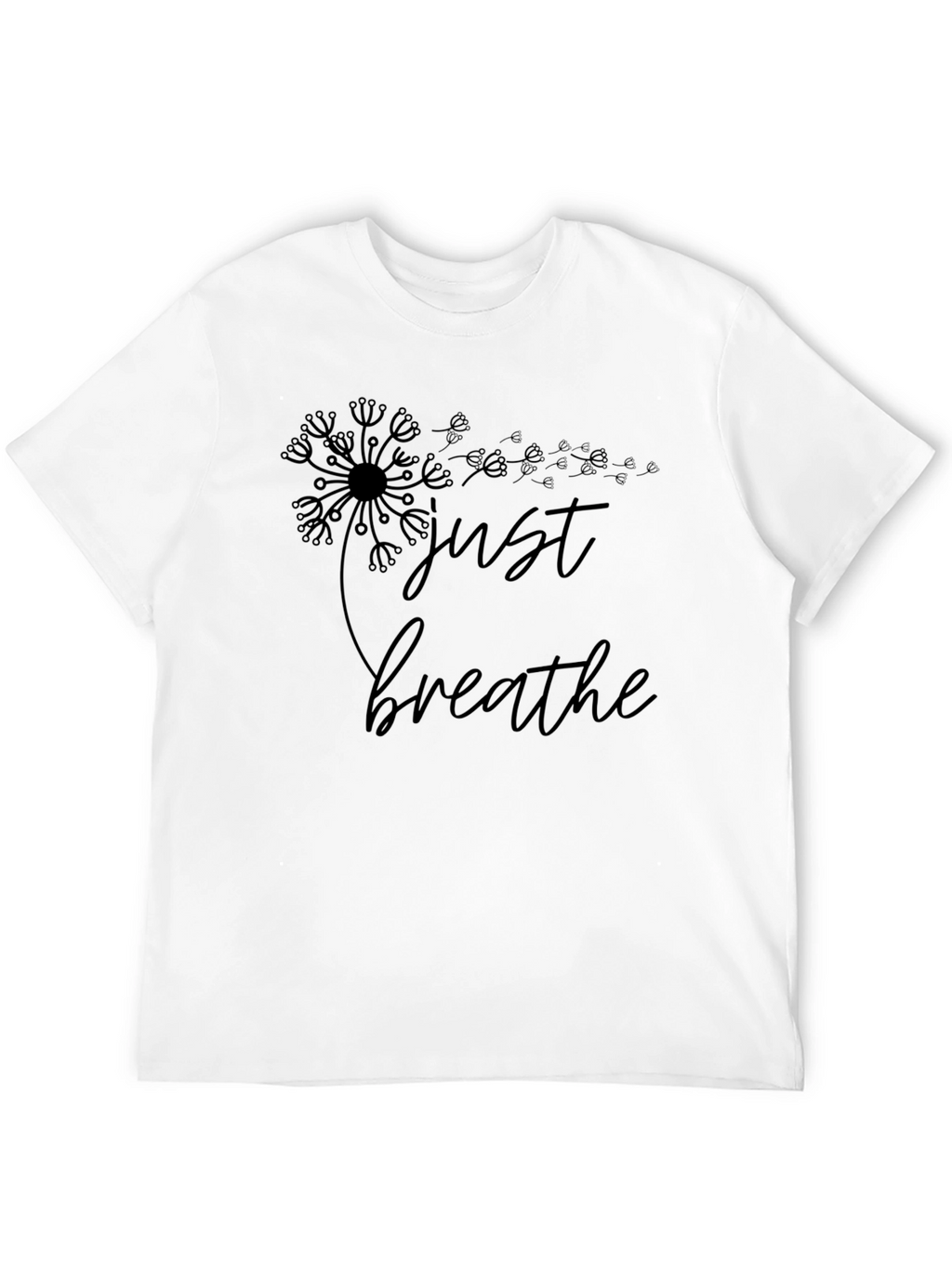 Just Breathe Black Graphic Tee