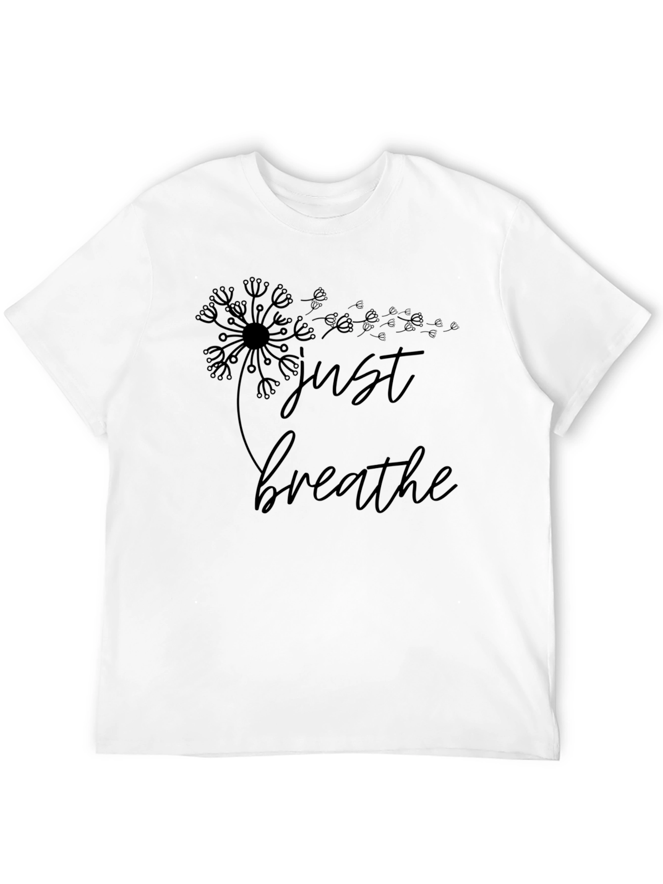 Just Breathe Black Graphic Tee