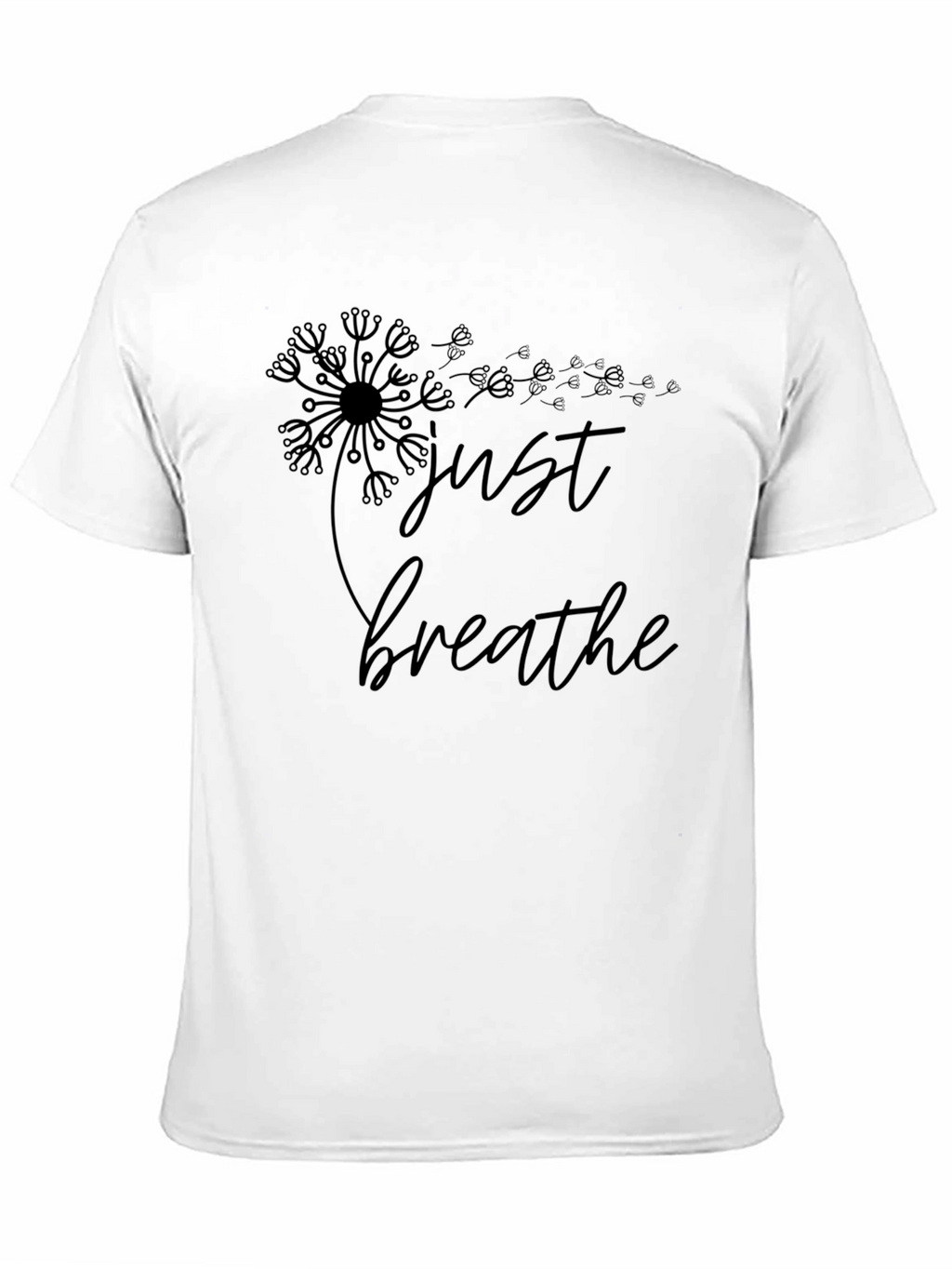 Just Breathe Black Graphic Tee