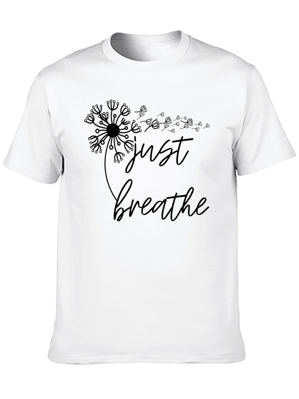 Just Breathe Black Graphic Tee
