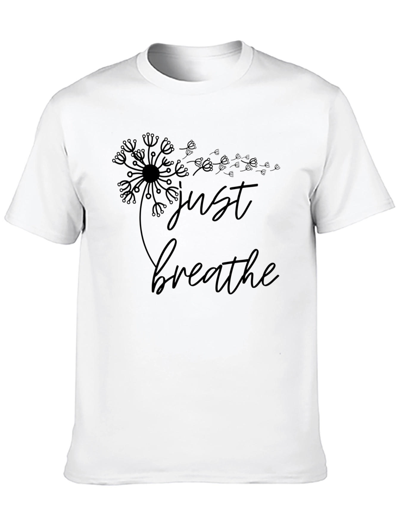 Just Breathe Black Graphic Tee