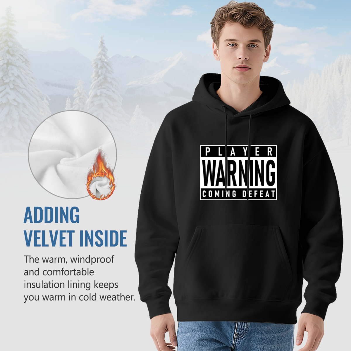 Statement Piece Hoodie - Bold Design Pullover #0550