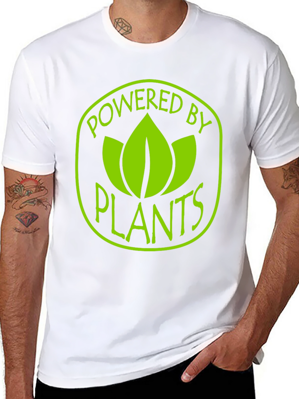 Powered By Plants T-Shirt - Vegan Lifestyle Tee