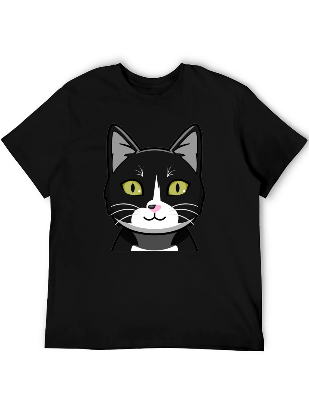 Black Cat Graphic T-Shirt - Mens Crew Neck Tee