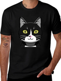 Black Cat Graphic T-Shirt - Mens Crew Neck Tee