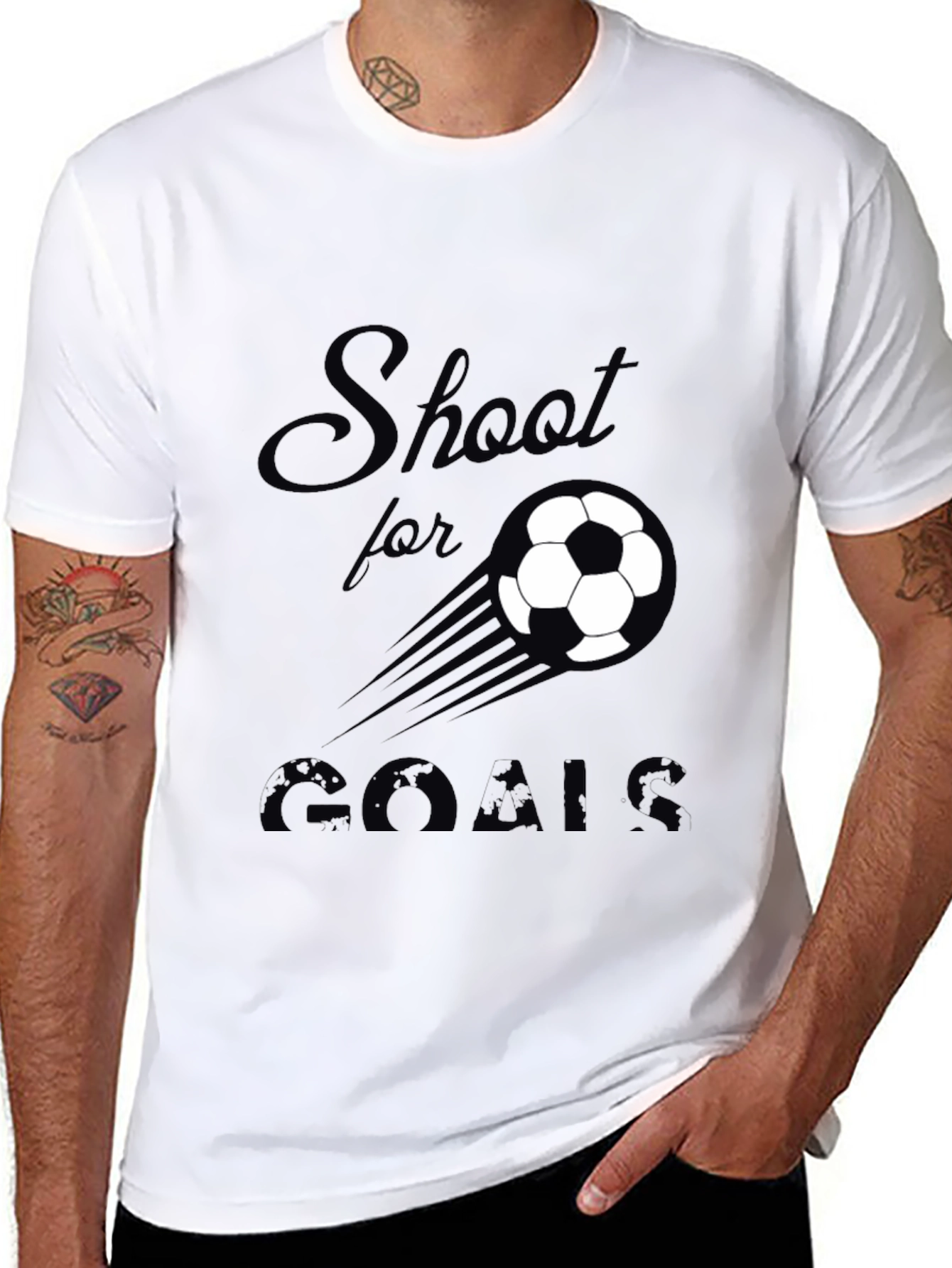 Shoot for GOALS Soccer Graphic T-Shirt