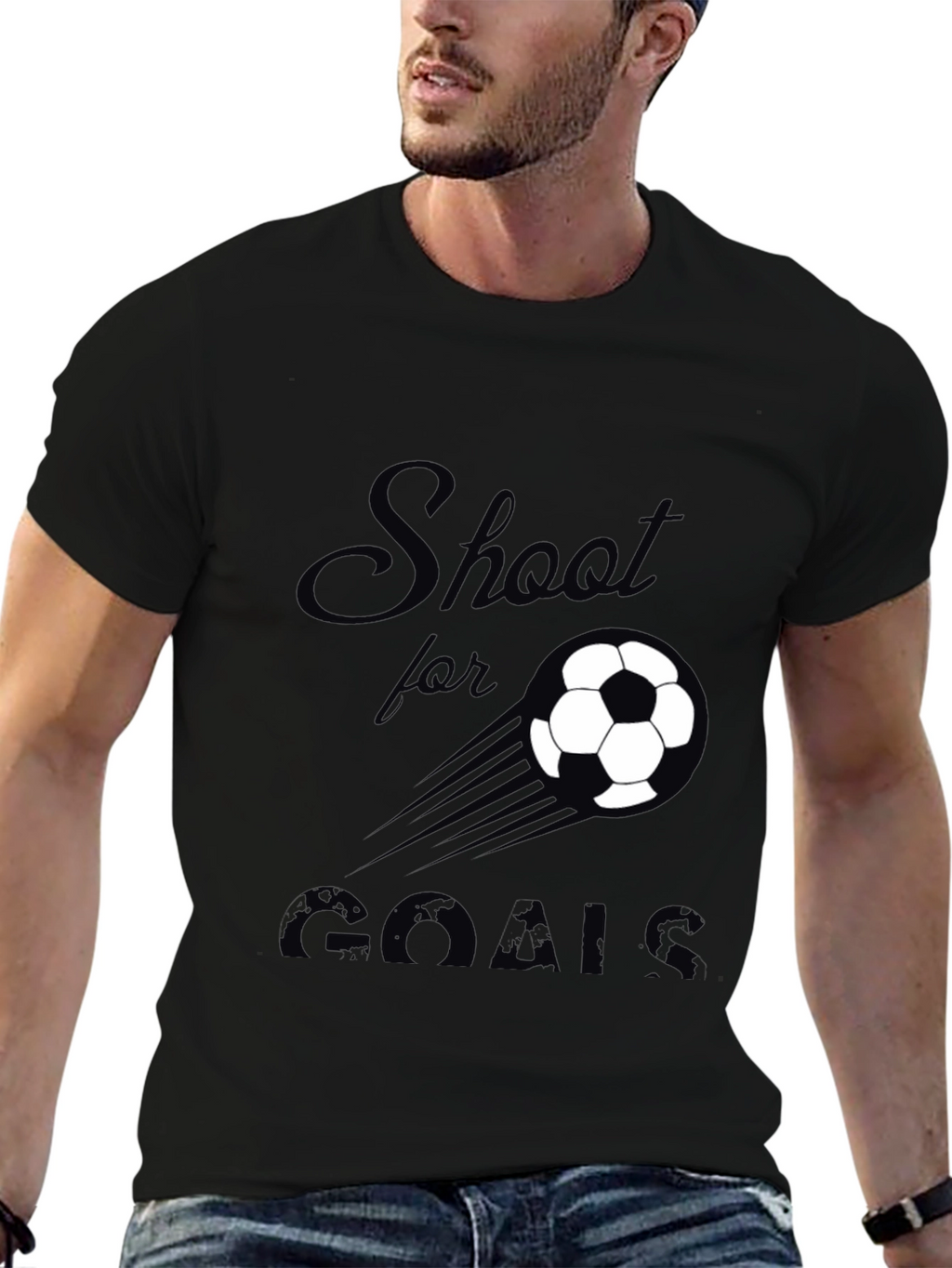 Shoot for GOALS Soccer Graphic T-Shirt