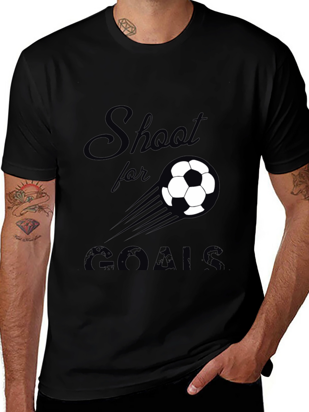 Shoot for GOALS Soccer Graphic T-Shirt
