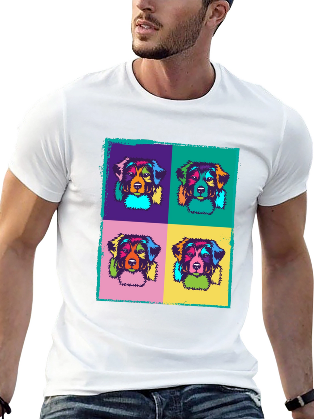 Pop Art Dog Graphic T-Shirt
