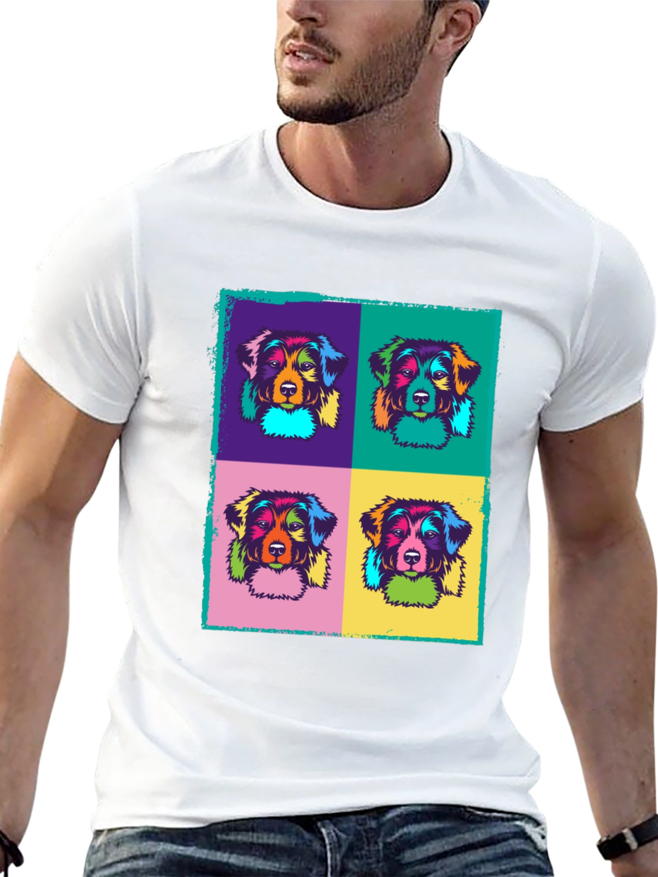 Pop Art Dog Graphic T-Shirt