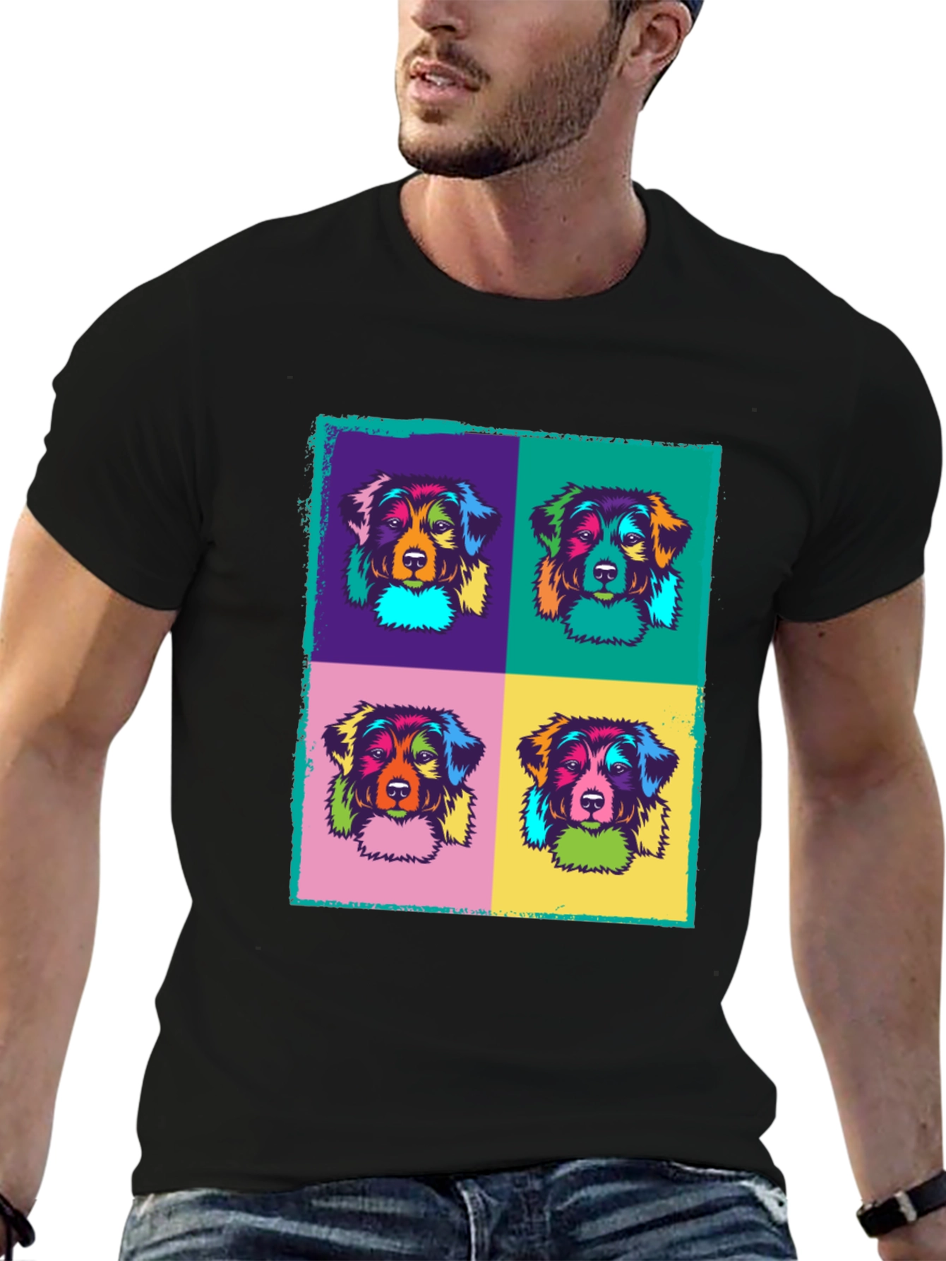 Pop Art Dog Graphic T-Shirt