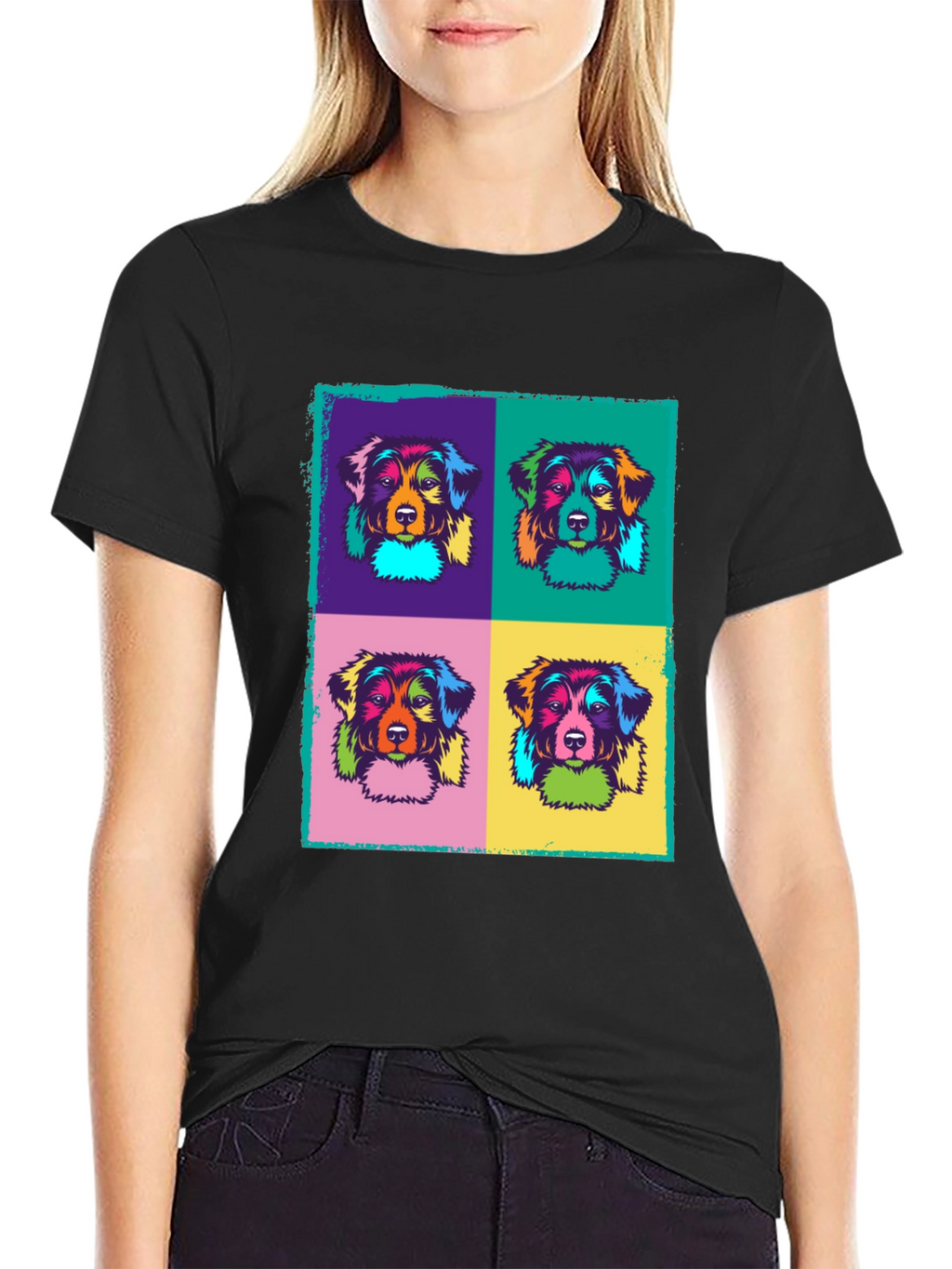 Pop Art Dog Graphic T-Shirt