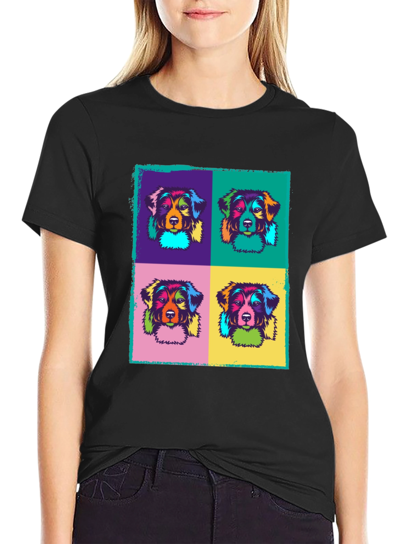 Pop Art Dog Graphic T-Shirt