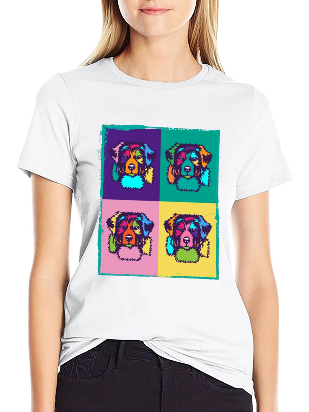 Pop Art Dog Graphic T-Shirt