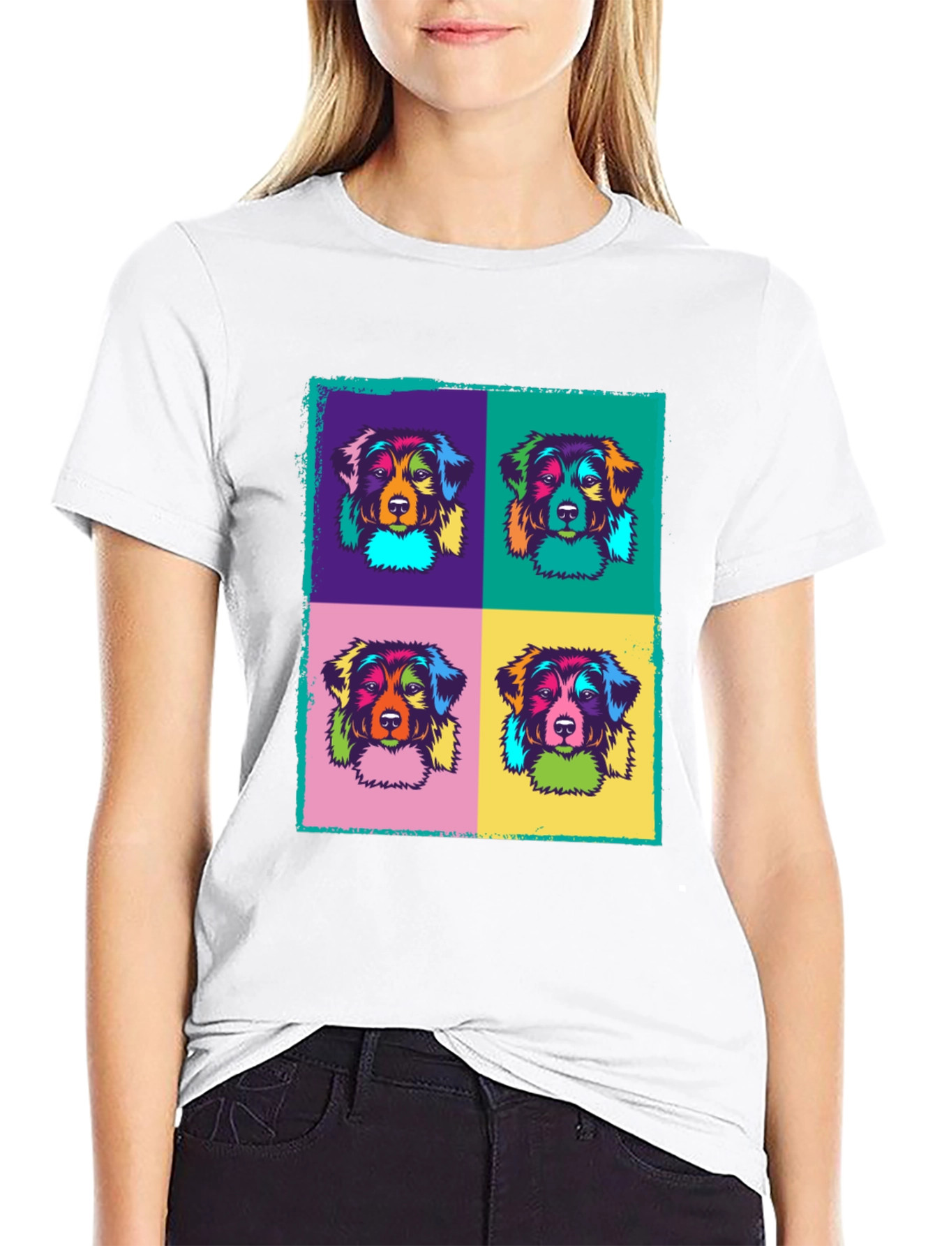 Pop Art Dog Graphic T-Shirt