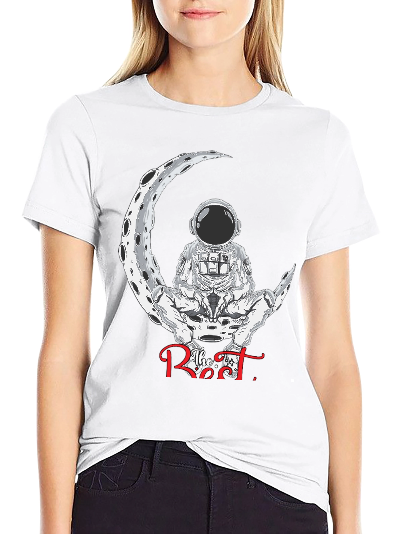 Astronaut Moon Rest T-Shirt - Stylish Space Design