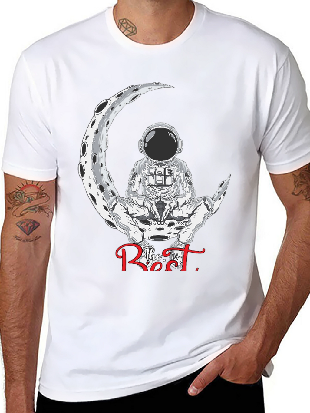 Astronaut Moon Rest T-Shirt - Stylish Space Design