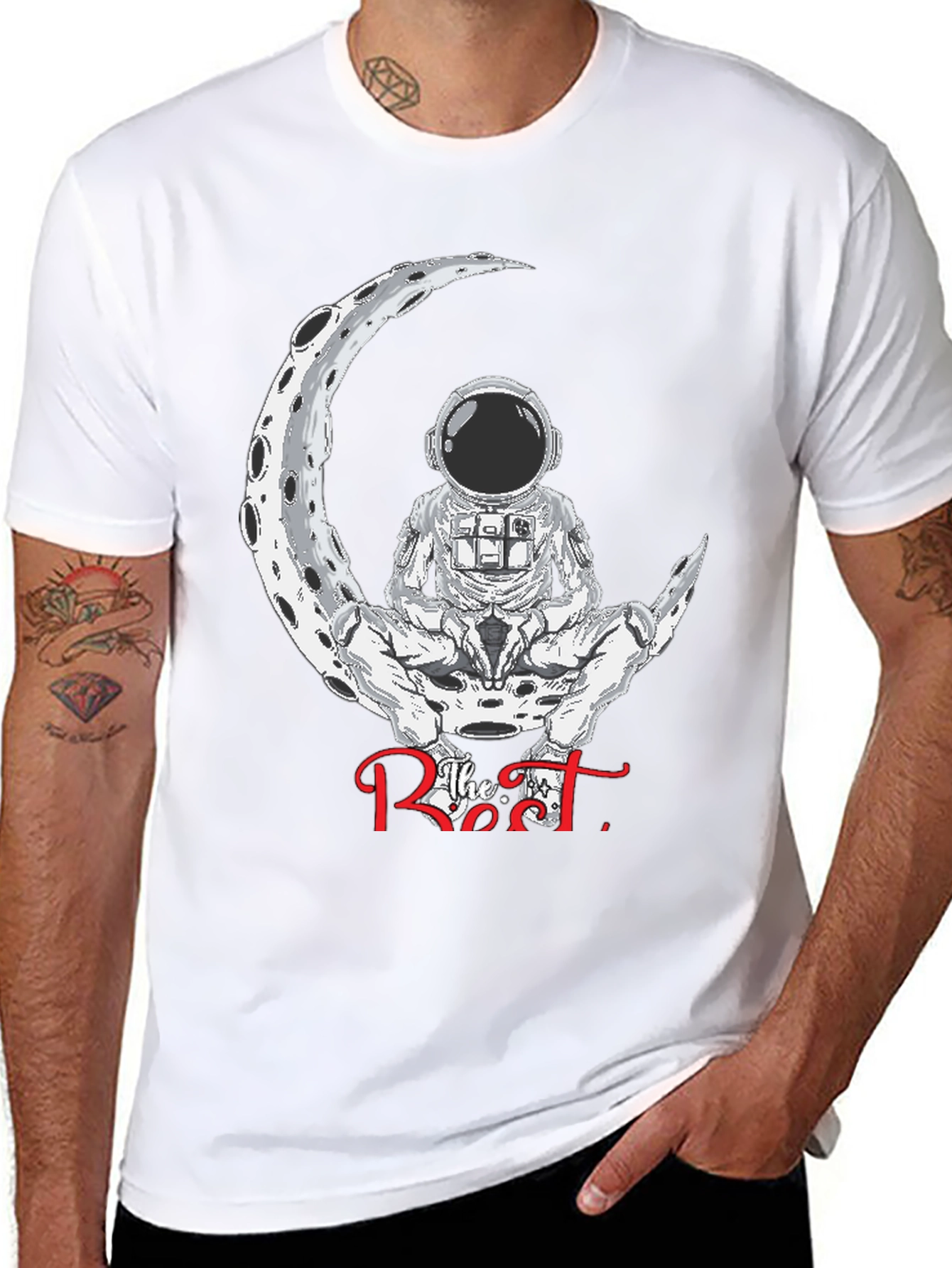 Astronaut Moon Rest T-Shirt - Stylish Space Design
