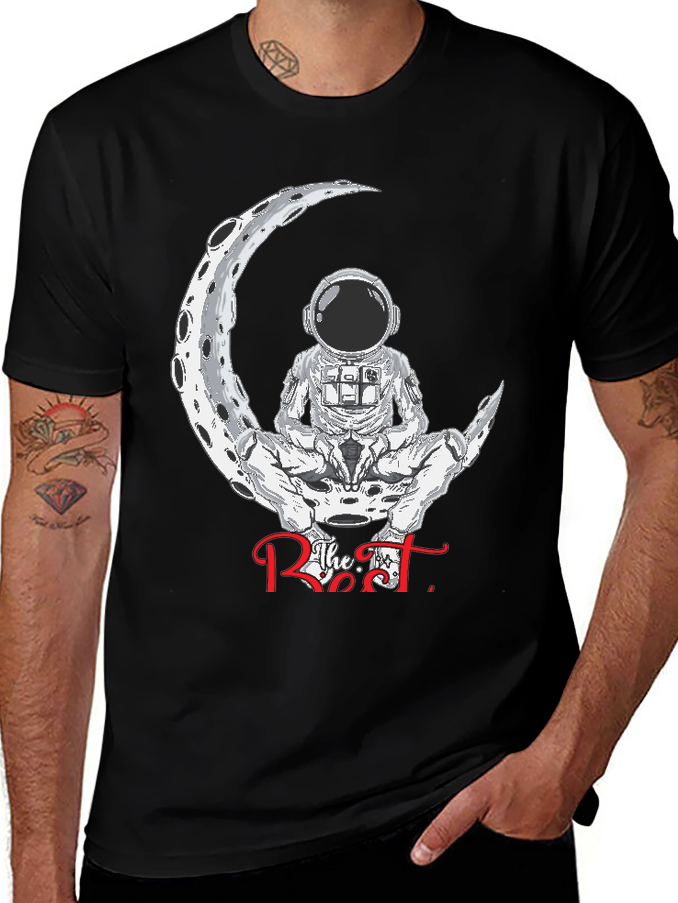 Astronaut Moon Rest T-Shirt - Stylish Space Design