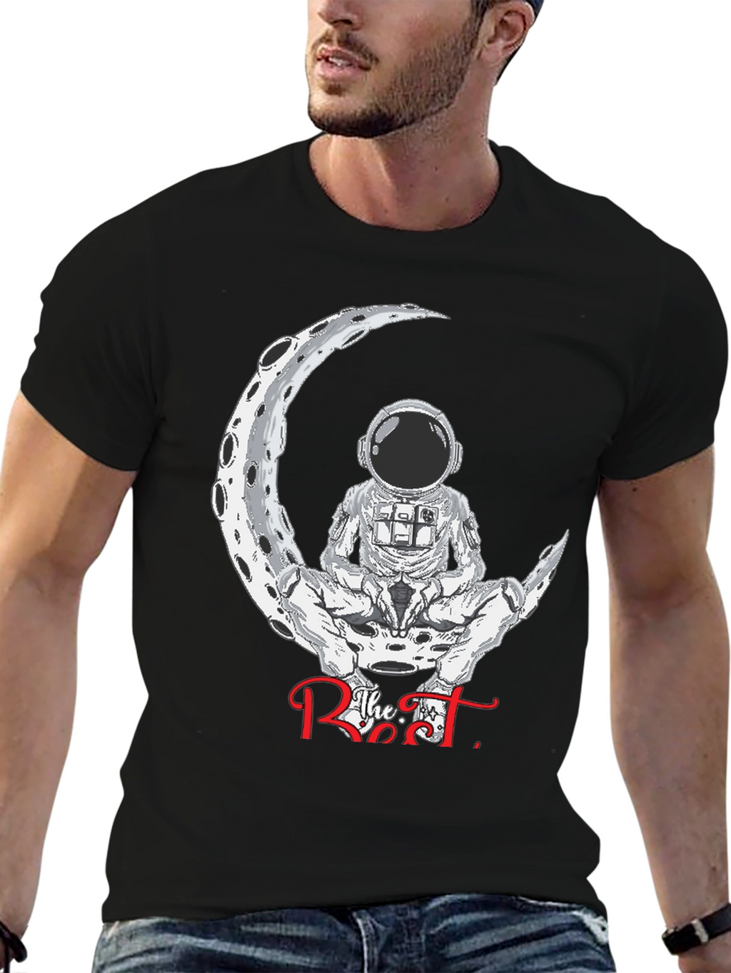 Astronaut Moon Rest T-Shirt - Stylish Space Design
