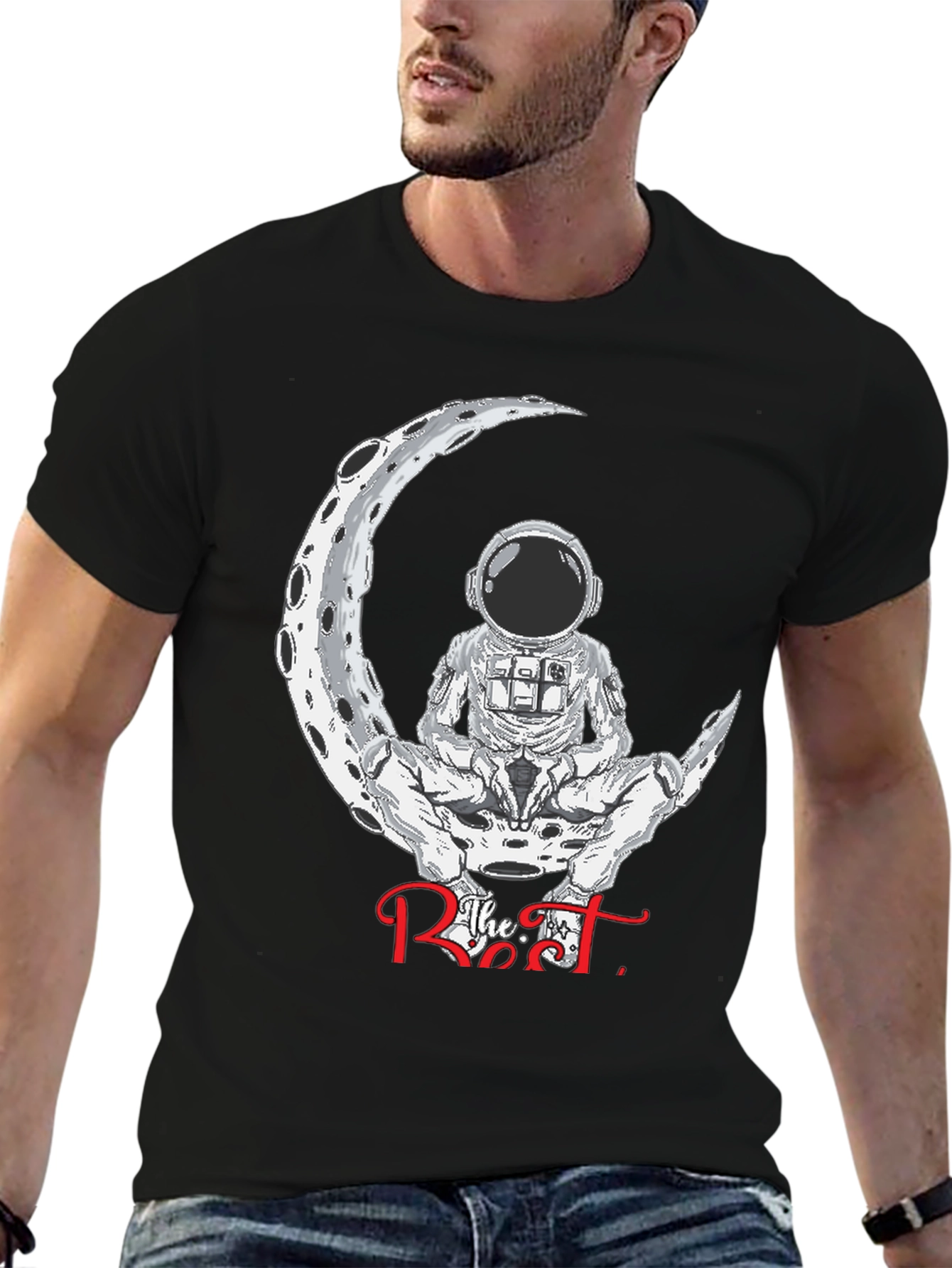 Astronaut Moon Rest T-Shirt - Stylish Space Design