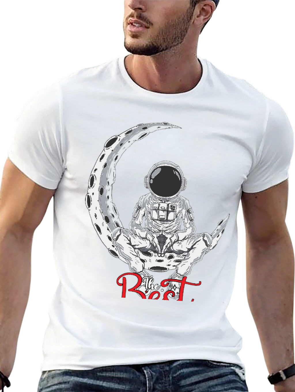 Astronaut Moon Rest T-Shirt - Stylish Space Design