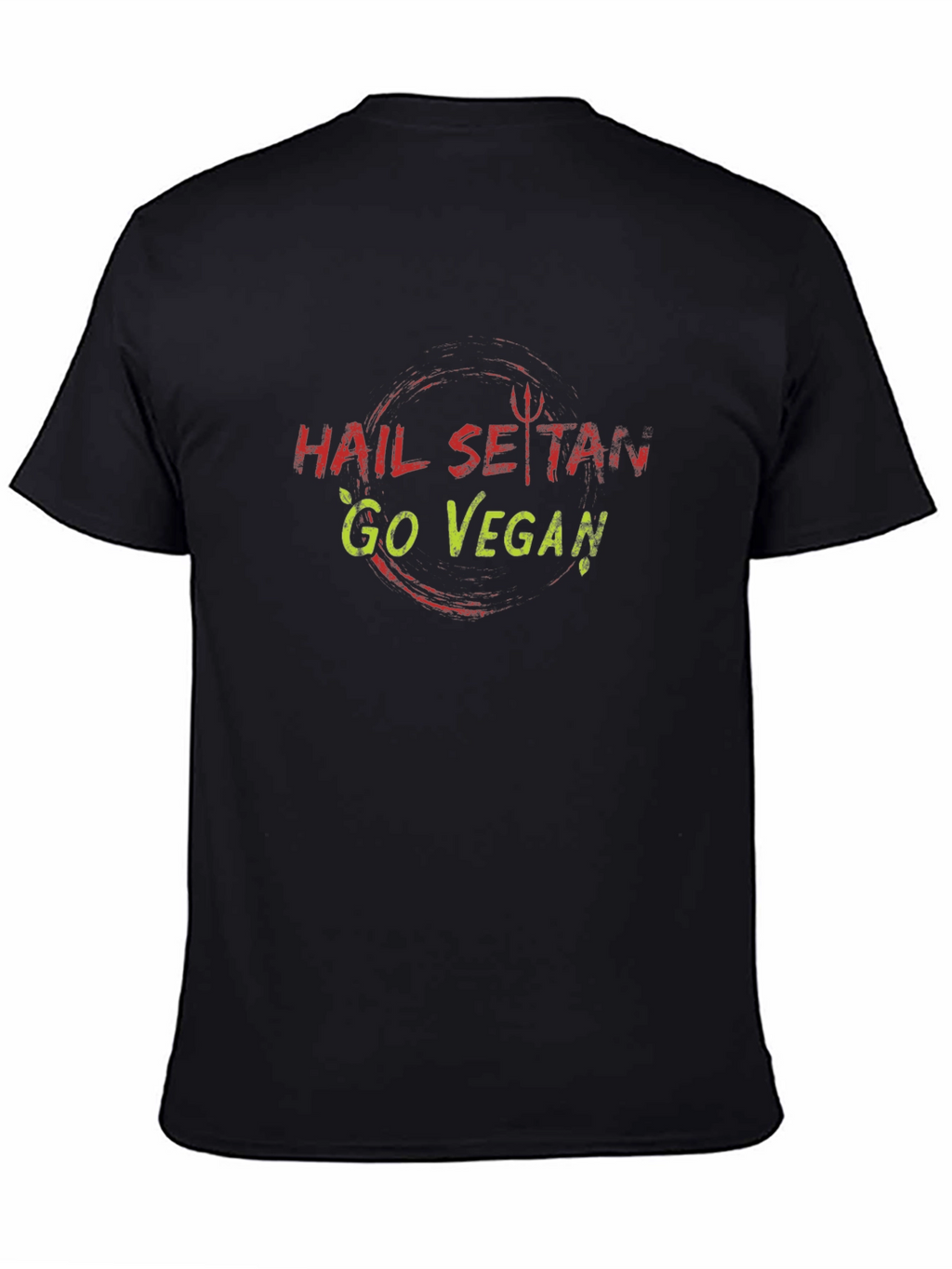 Hail Seitan Go Vegan Graphic Tee - Black