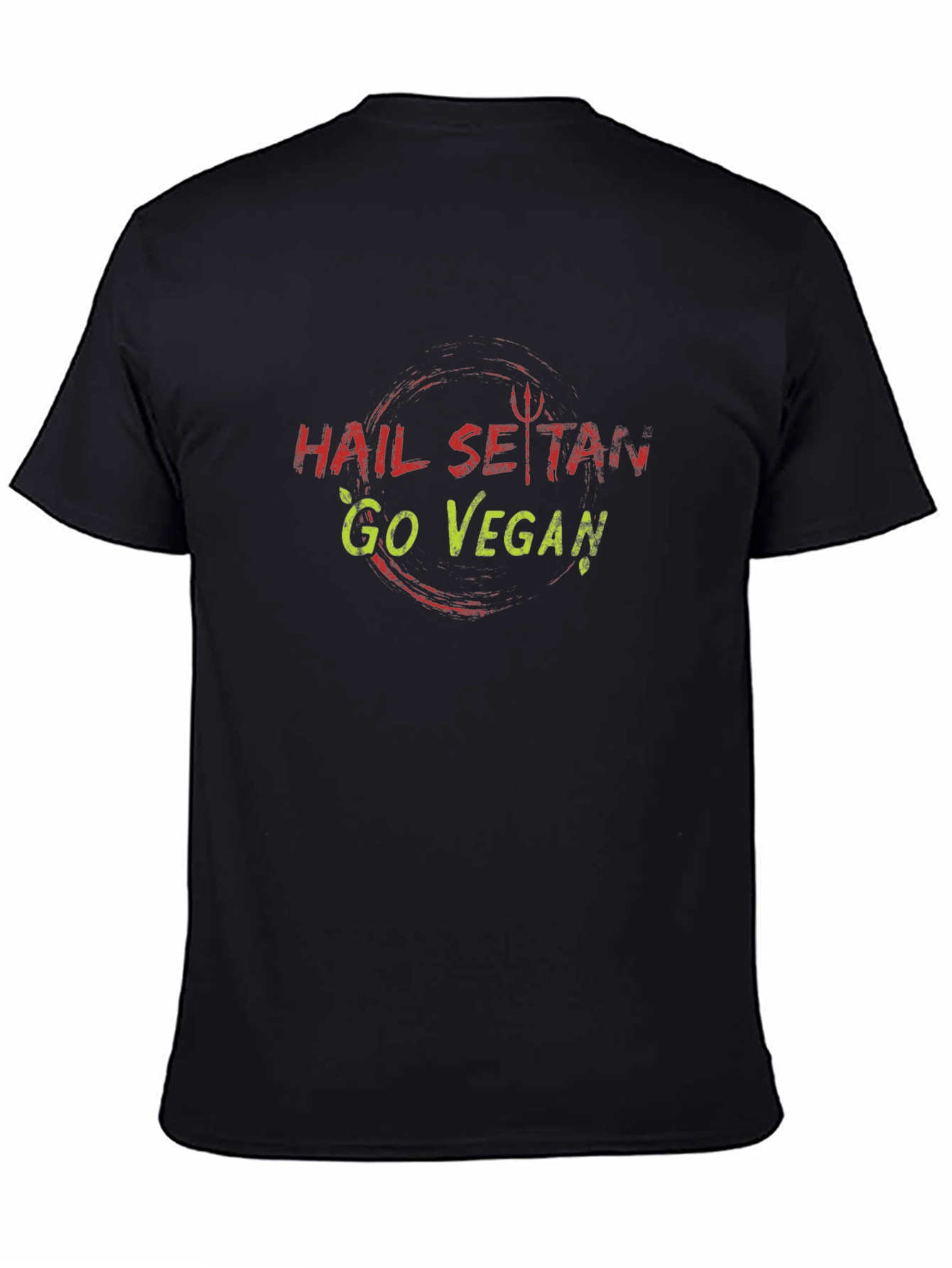 Hail Seitan Go Vegan Graphic Tee - Black