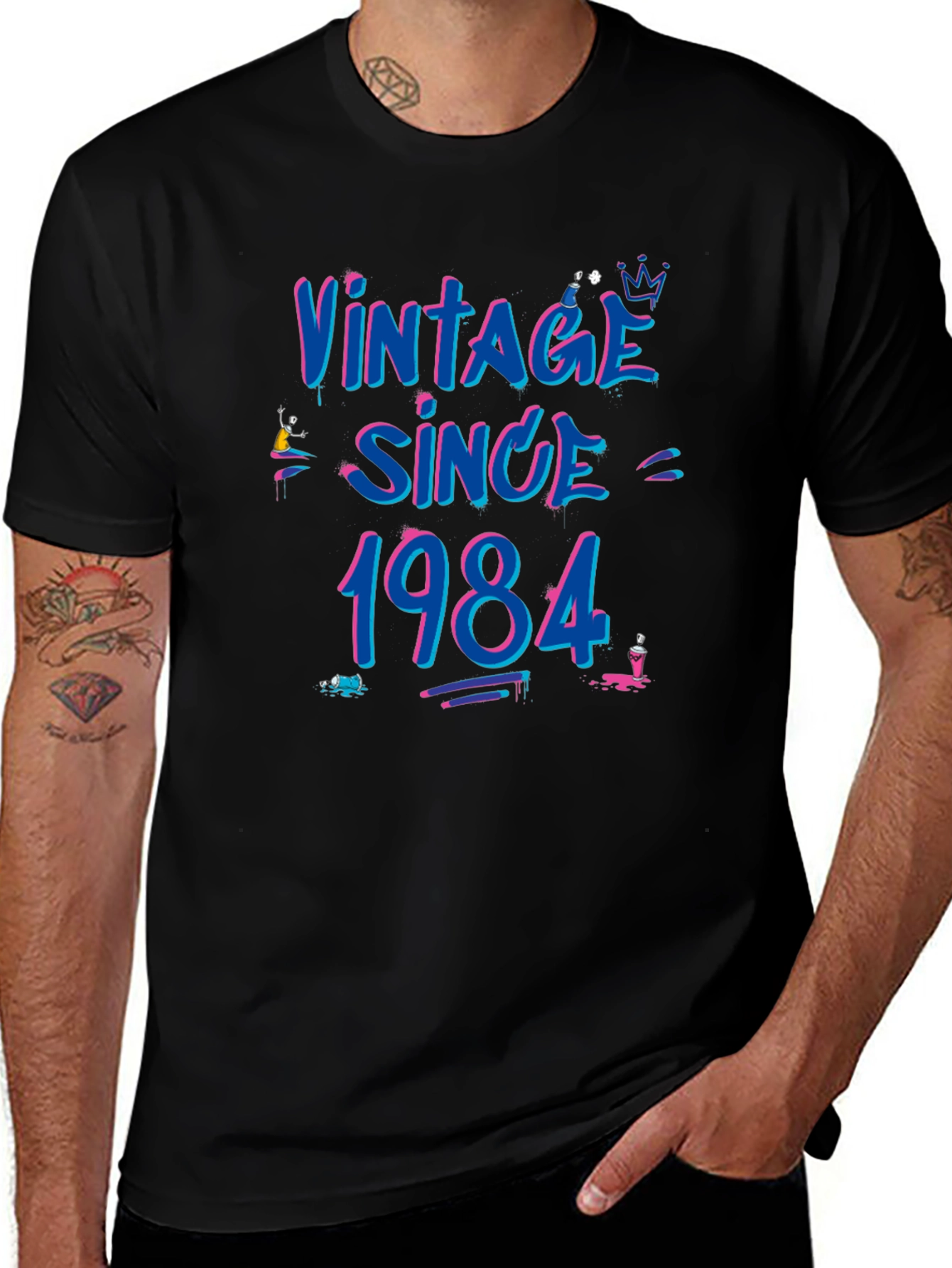 Vintage Since 1984 Black T-Shirt