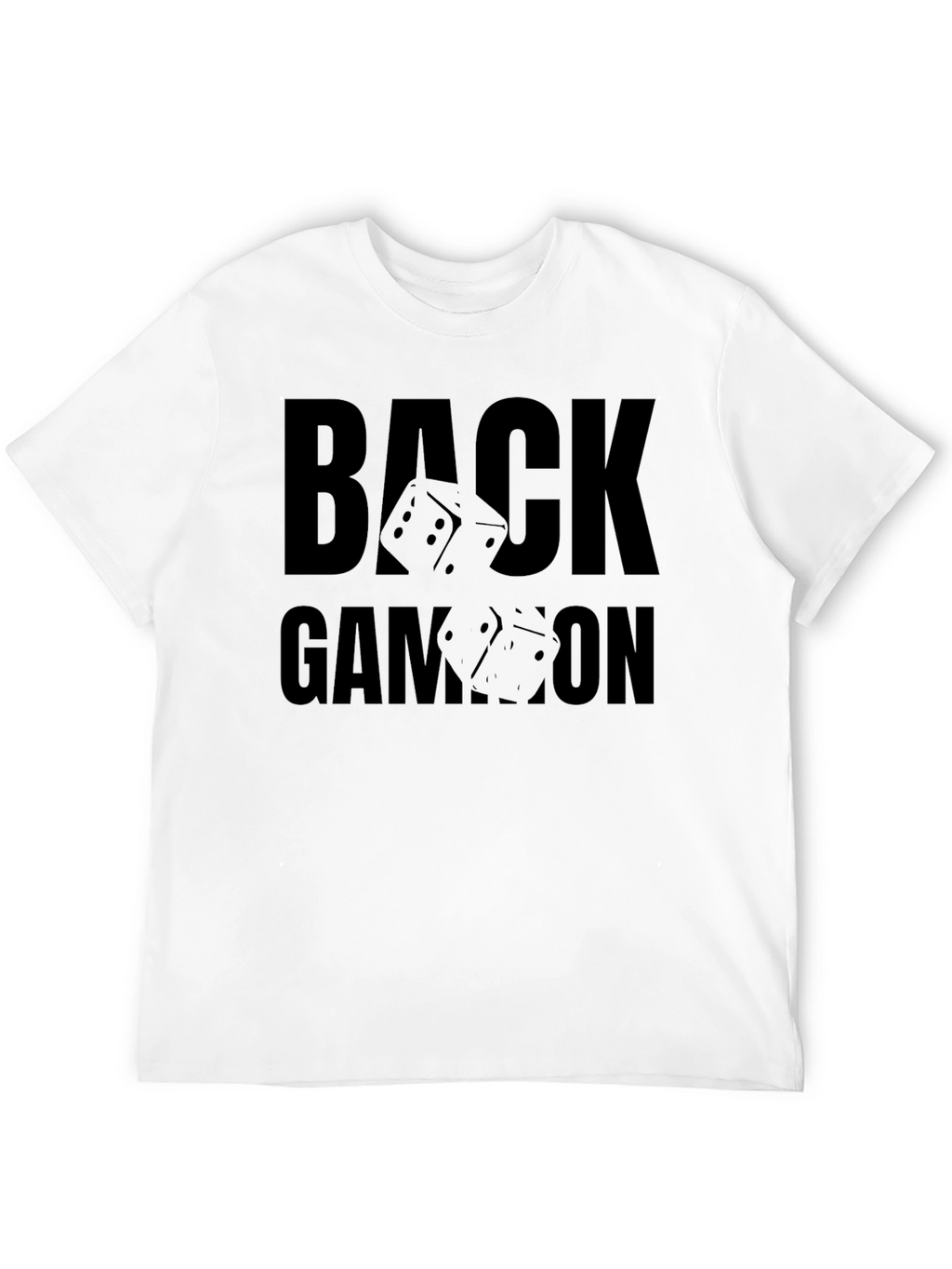 Backgammon Dice Graphic Black T-Shirt