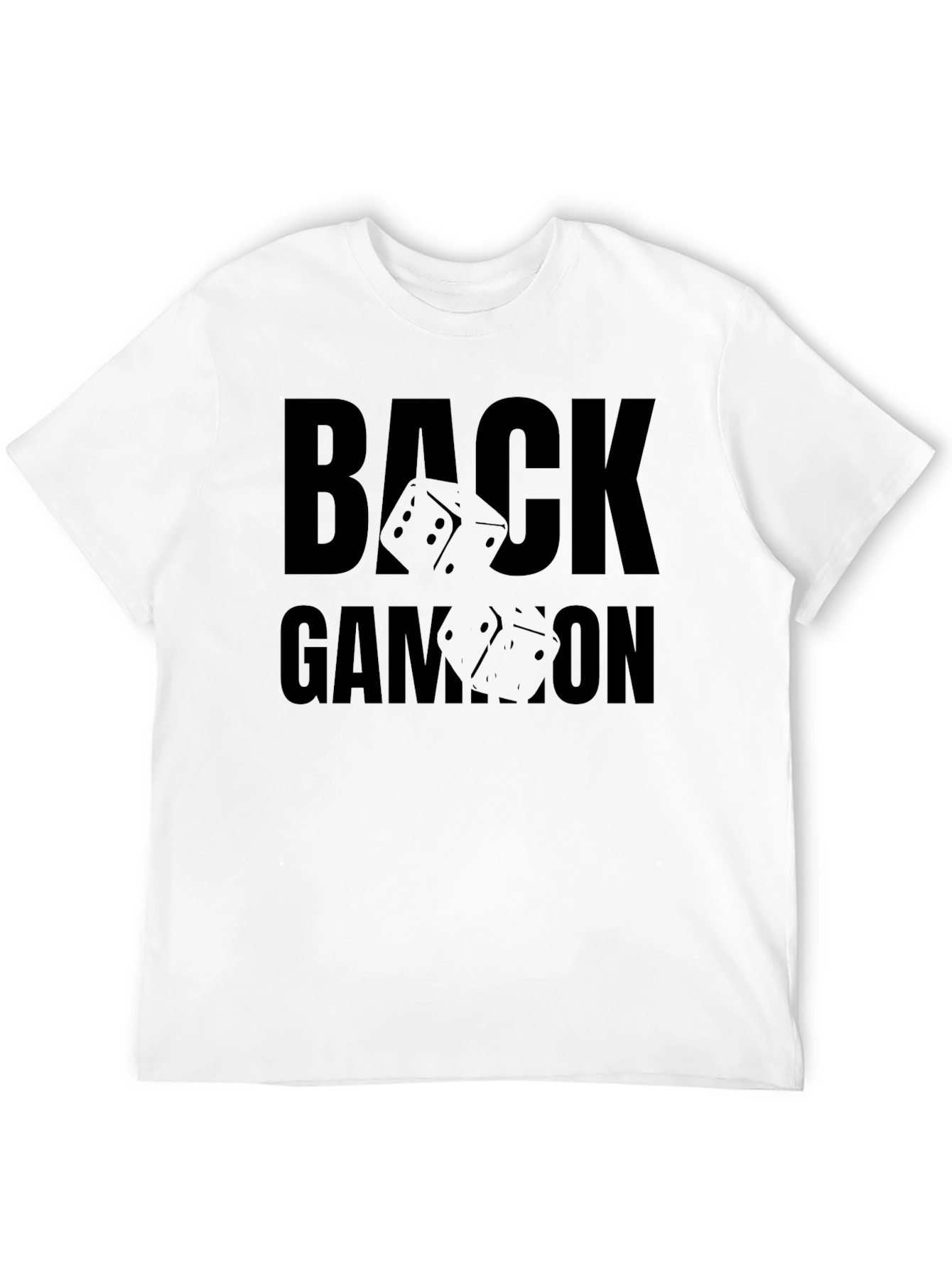Backgammon Dice Graphic Black T-Shirt