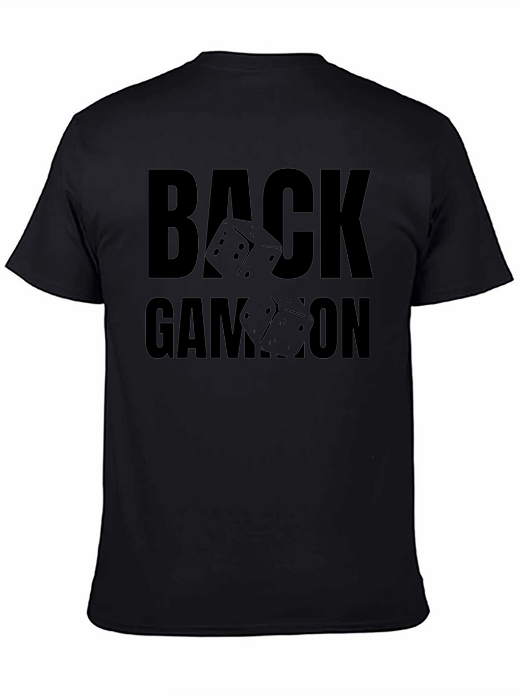 Backgammon Dice Graphic Black T-Shirt